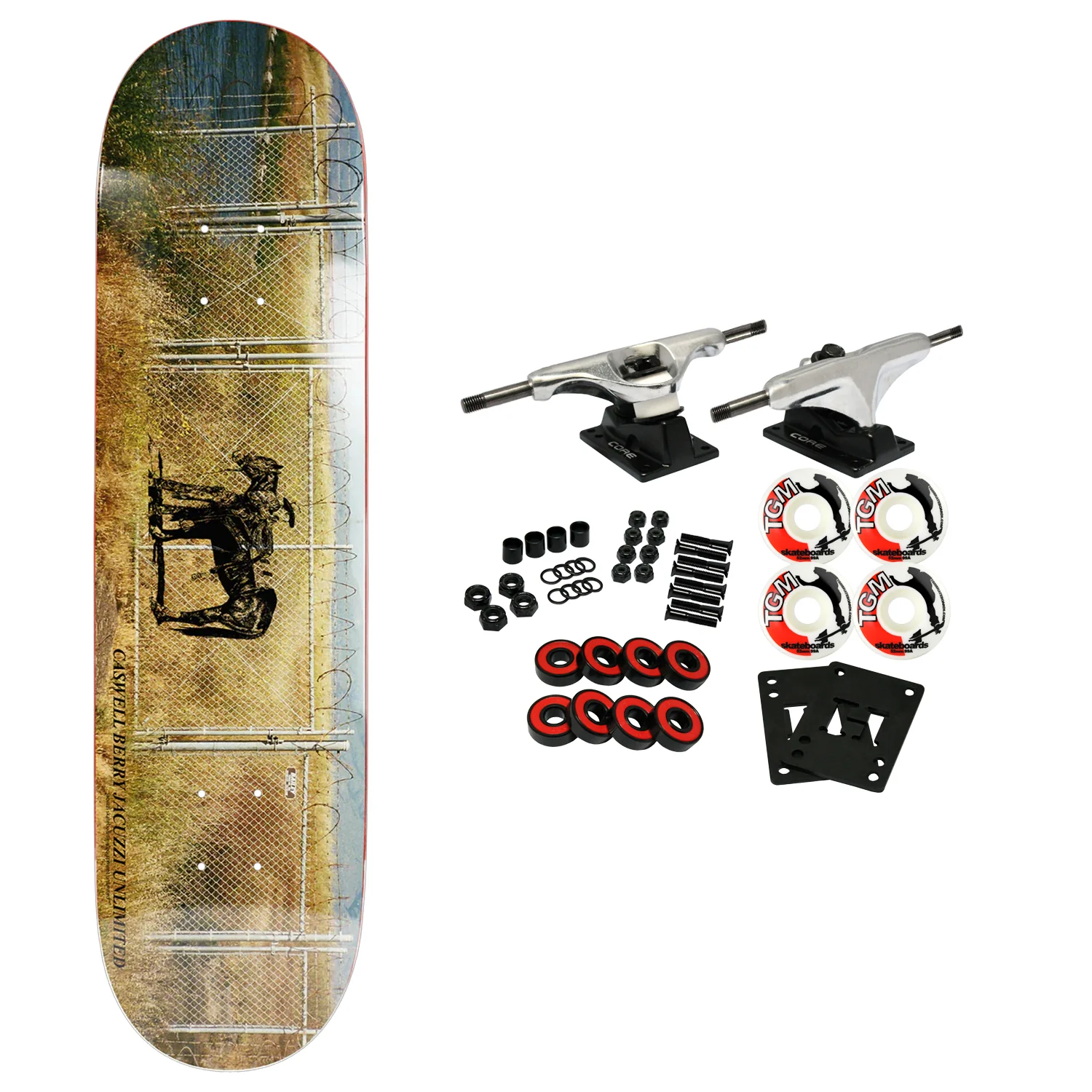 Jacuzzi Skateboard Complete Caswell Berry Free Range Tan 8.25" x 32"