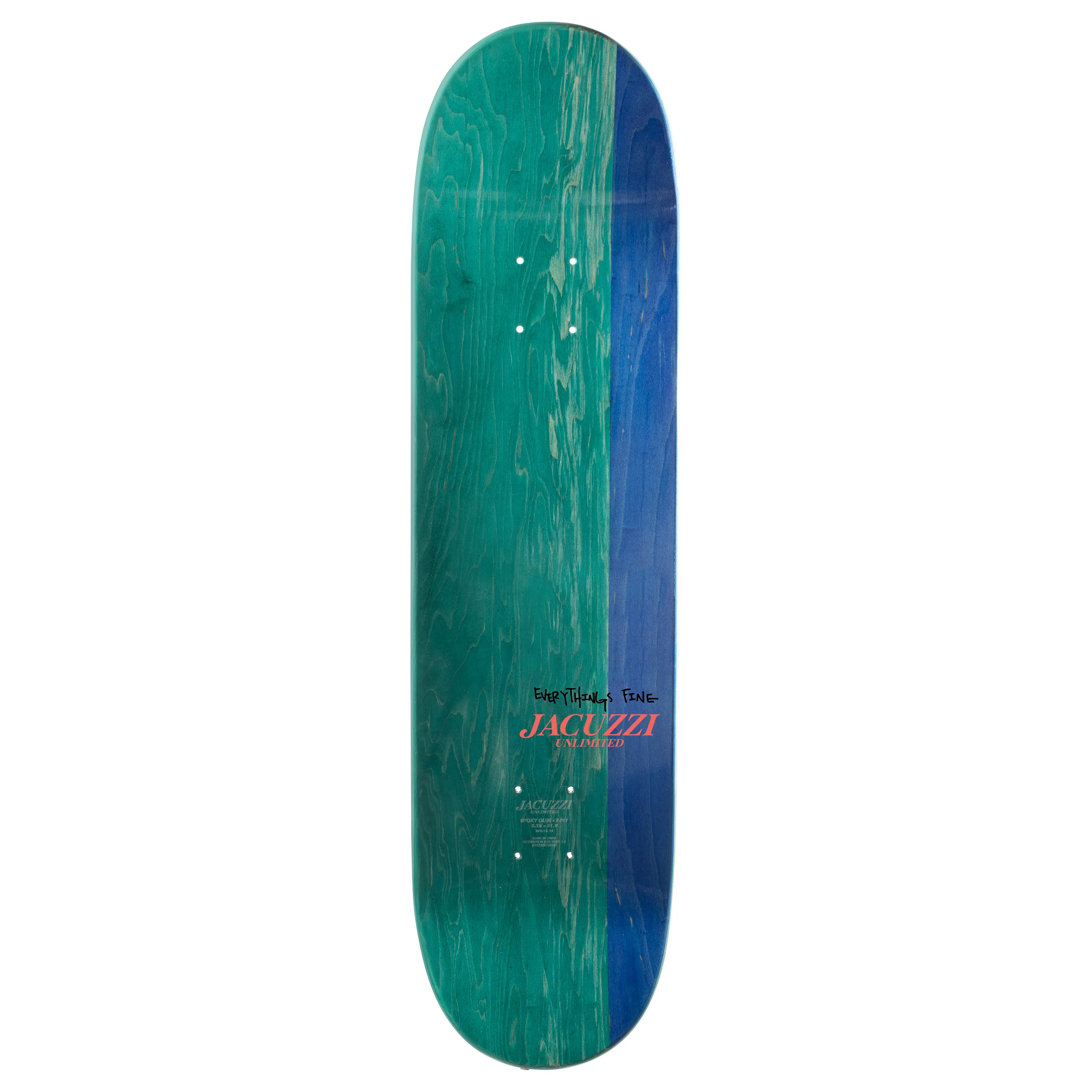 Jacuzzi Skateboard Complete Chair on Fire Twin Tail 8.25" x 31.5" - Image 2
