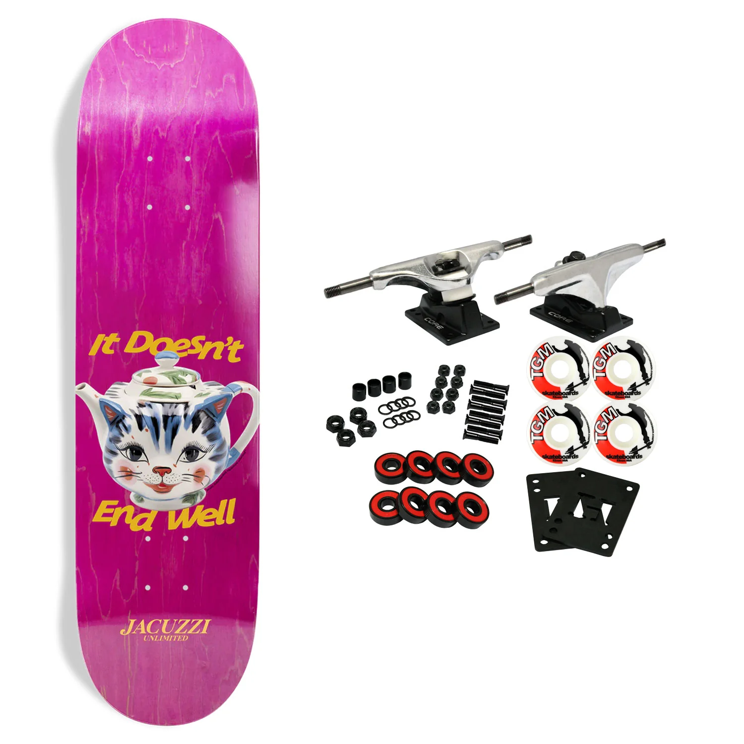 Jacuzzi Skateboard Complete Tea Pot 8.125" x 31.6"