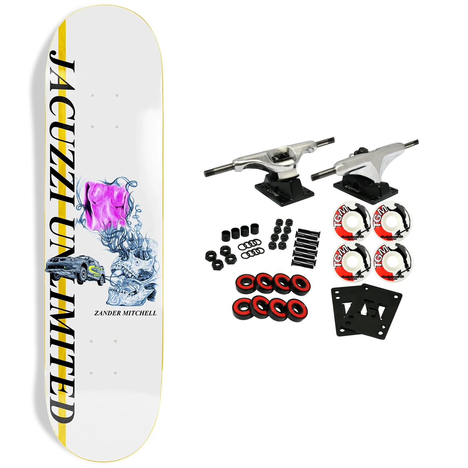 Jacuzzi Skateboard Complete Zander Race Car 8.125" x 32"