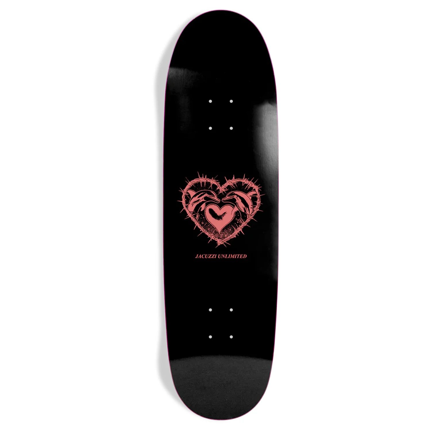 Jacuzzi Skateboard Deck Dolphin Logo Black 8.75" x 32.1"