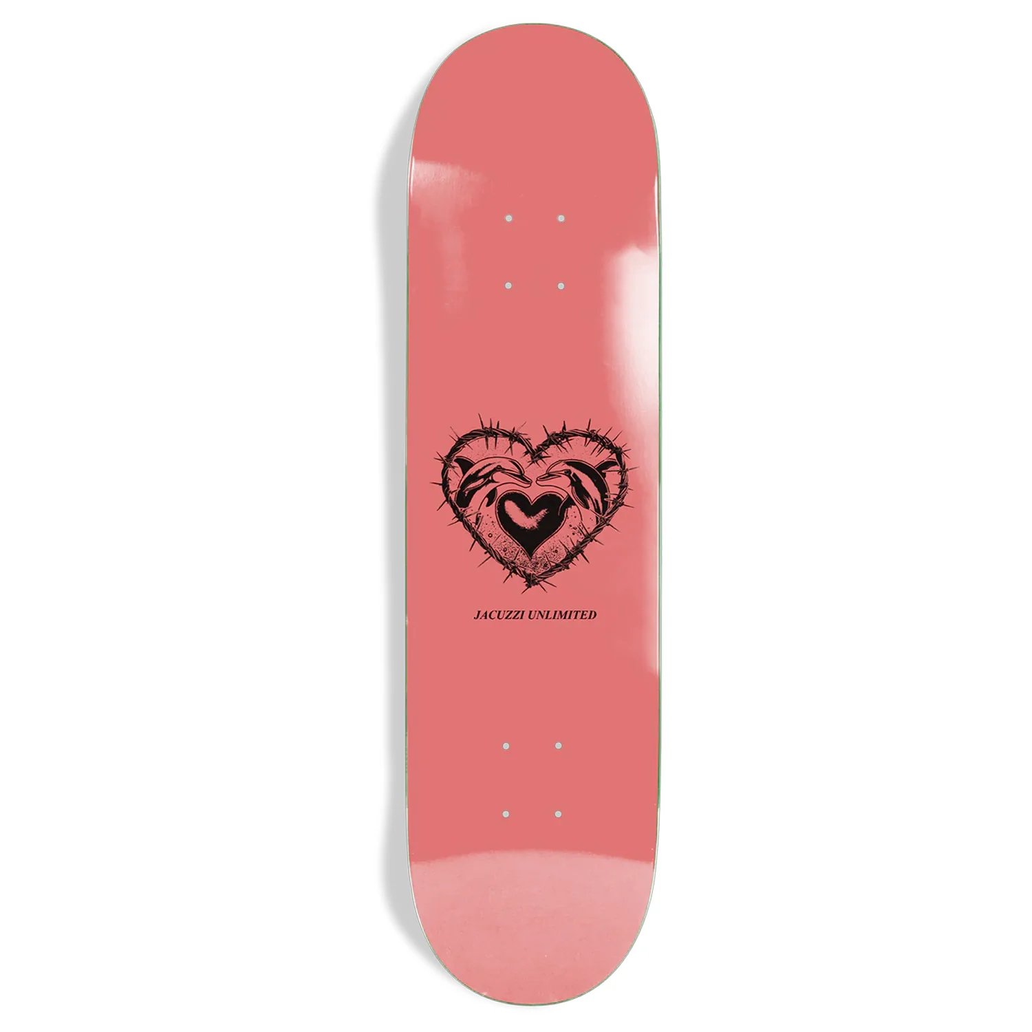 Jacuzzi Skateboard Deck Dolphin Logo Salmon 8.5" x 31.5"