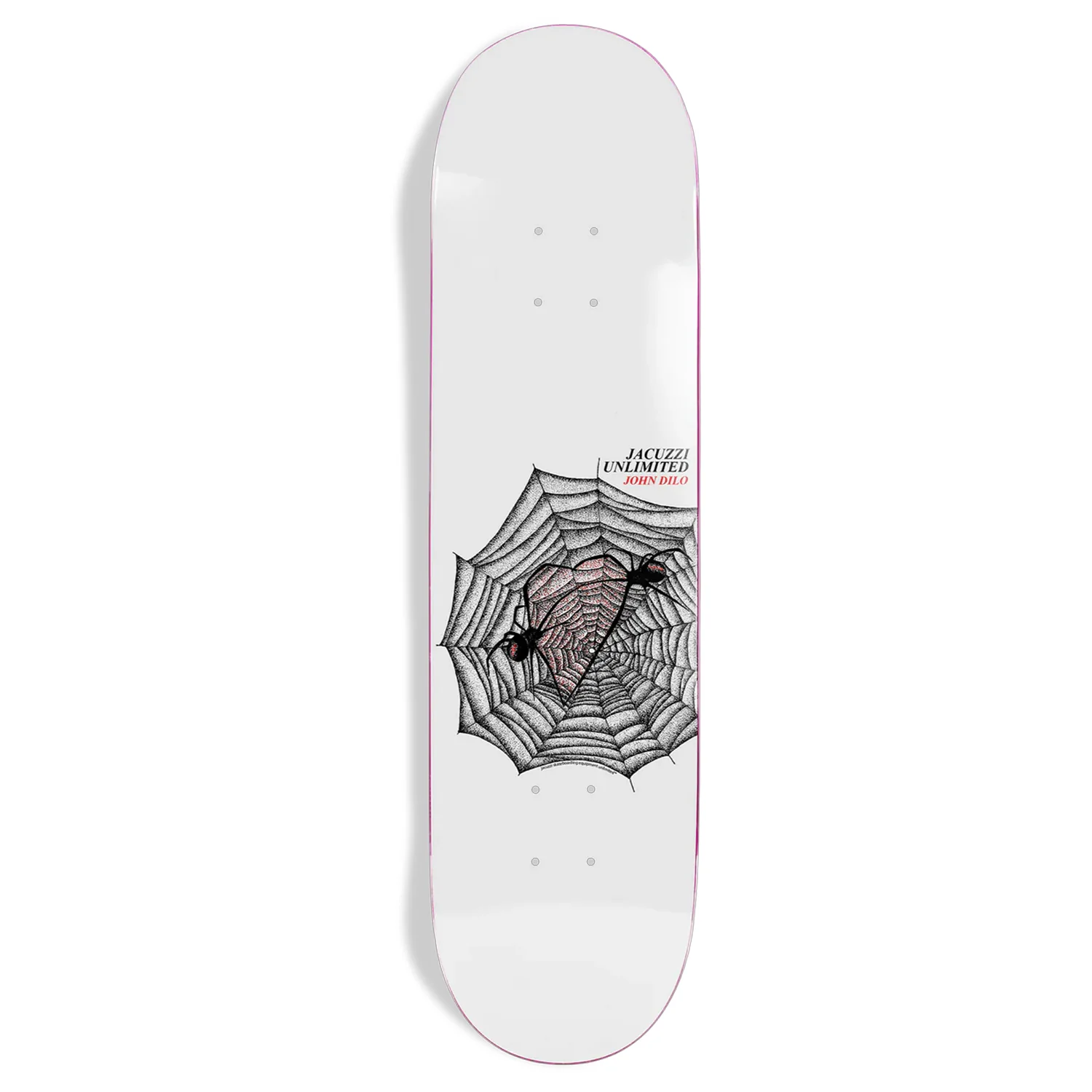Jacuzzi Skateboard Deck John Dilo Evil  White 7.75" x 31.13"