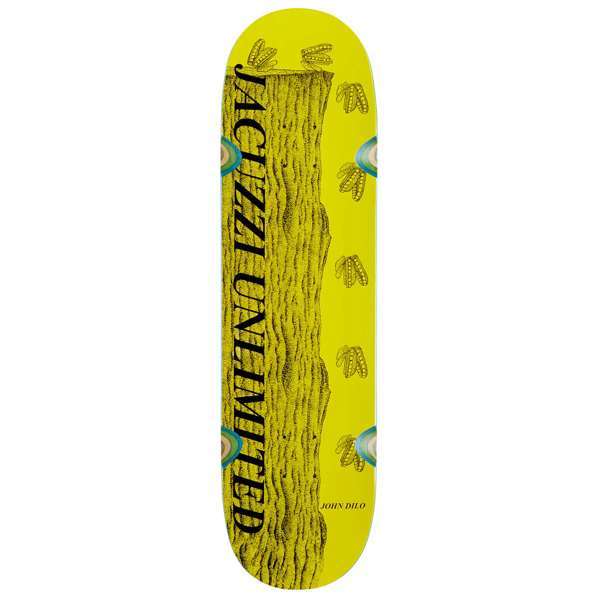 Jacuzzi Skateboard Deck John Dilo Wind Up Yellow 8.5" x 32.325"