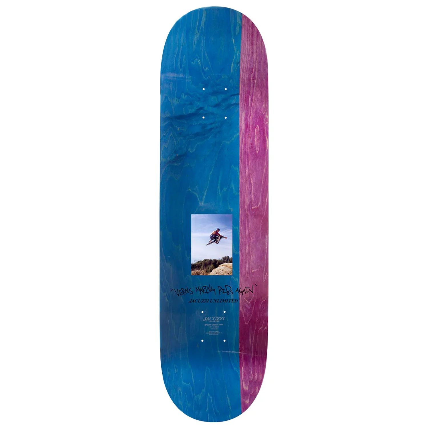 Jacuzzi Skateboard Deck Tony Latham Dirtbike Red 8.5" x 32.2" - Image 2