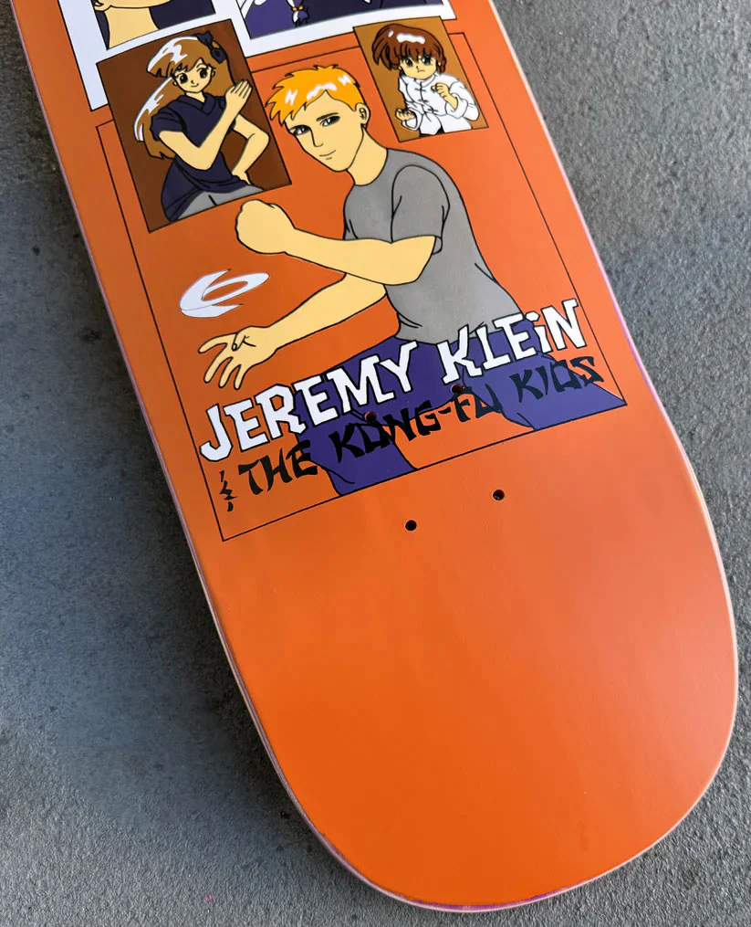 JK Industries Skateboard Deck Kung Fu Kids 9.5" x 31.75" Hook Ups - Image 2