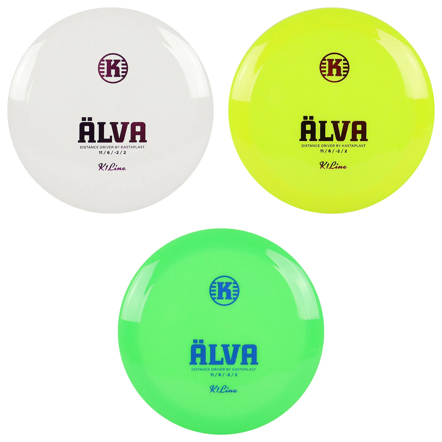 Kastaplast Disc Golf K1 Alva Distance Driver 11/6/-2/2 - Choose Exact Disc
