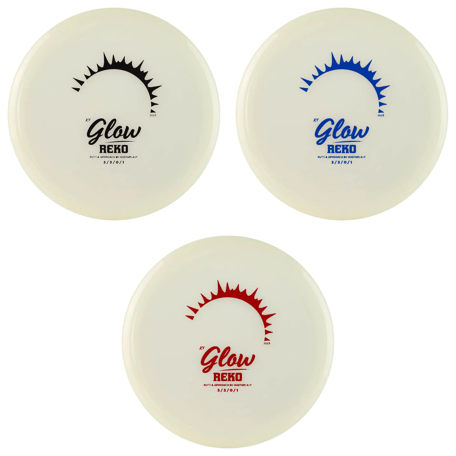 Kastaplast Disc Golf K1 Glow Reko Putter 3/3/0/1 - Choose Exact Disc