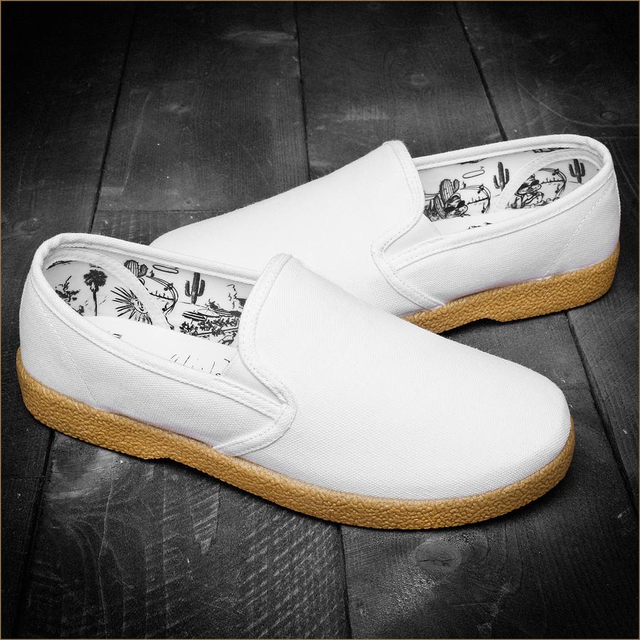Kingston Union Vegan Shoes The Wino Slip-On White/Gum Sean Wheeler Mens - Image 2