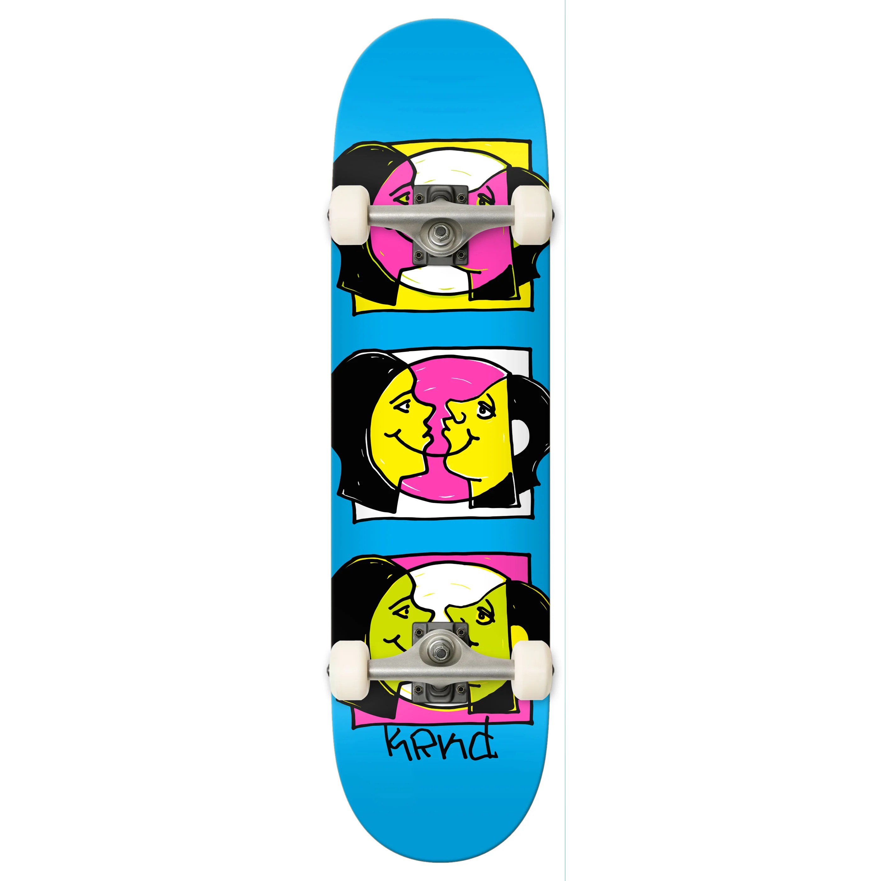 Krooked Complete Skateboard Three Smiles 7.3" x 29.3" Assembled