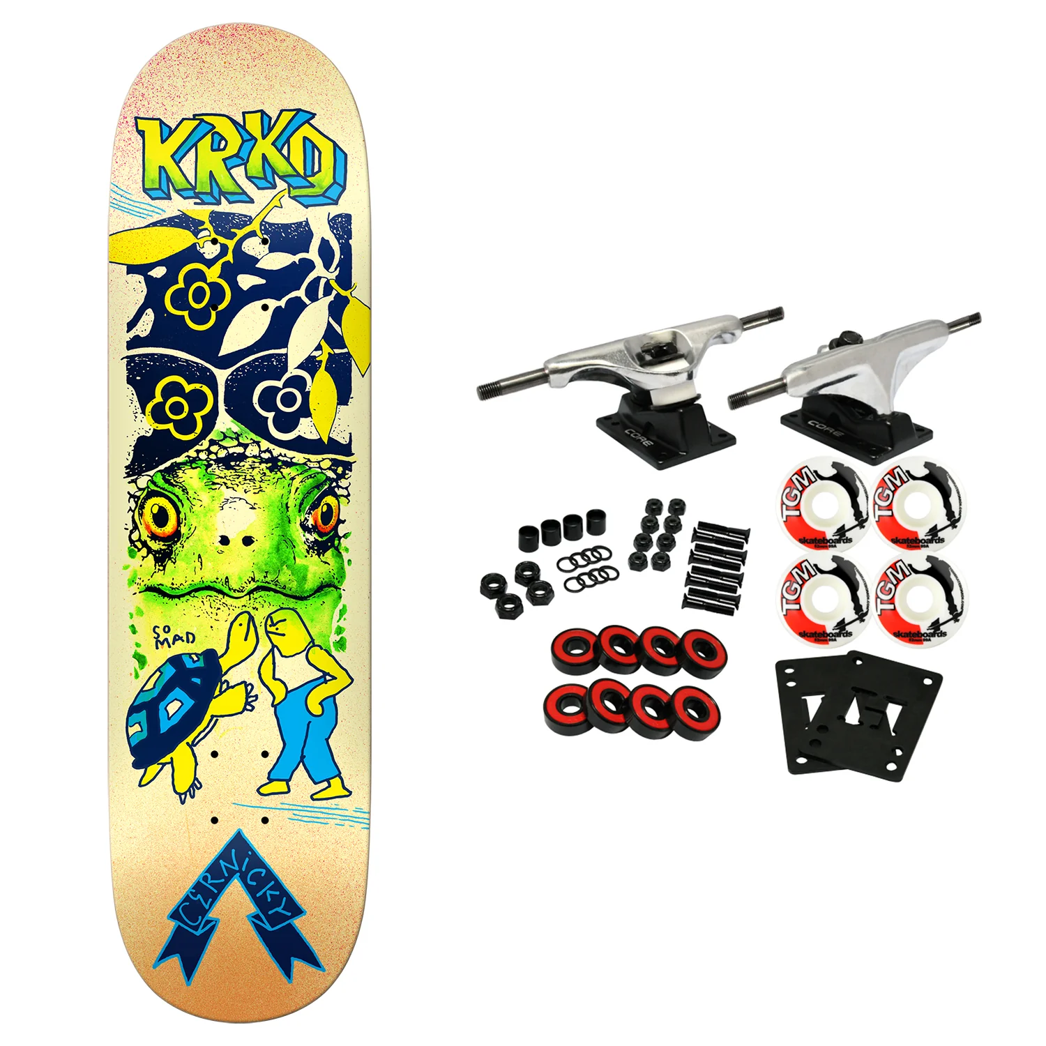 Krooked Skateboard Complete Cernicky Mad Turtle True Fit 8.5" x 31.35"