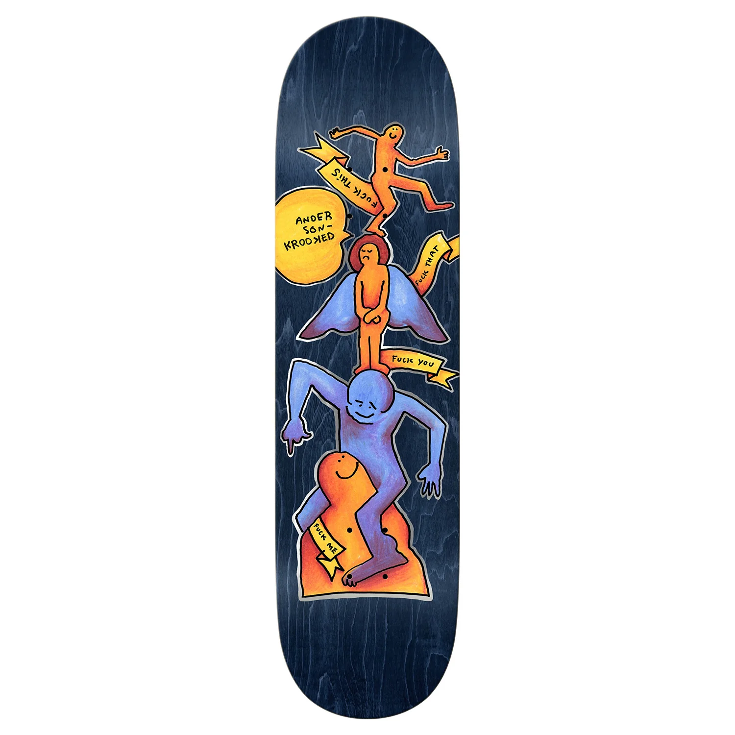 Krooked Skateboard Complete Manderson Stack 8.38" x 32" - Image 2