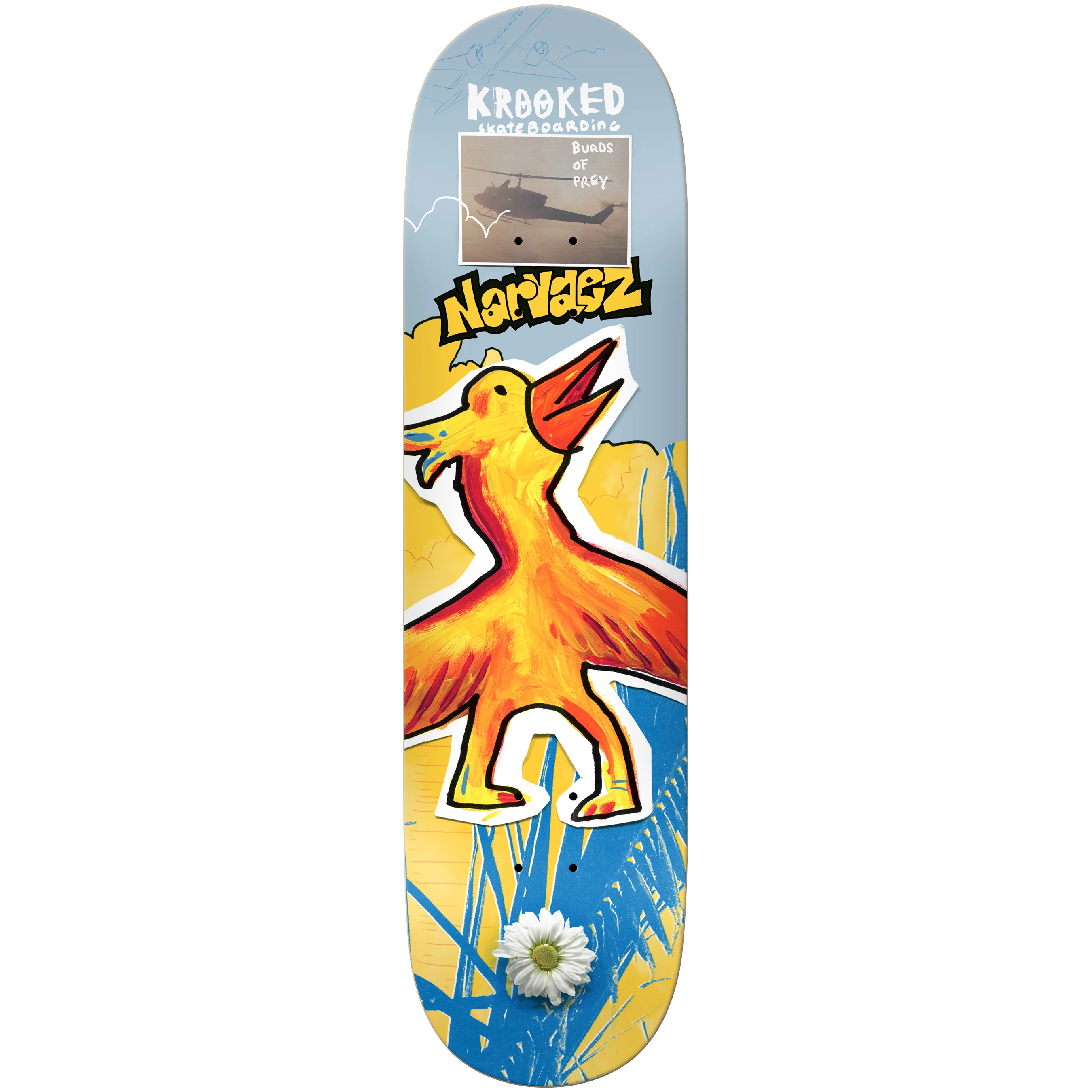 Krooked Skateboard Complete Sam Navarez Burds 8.38" x 32.25" - Image 2