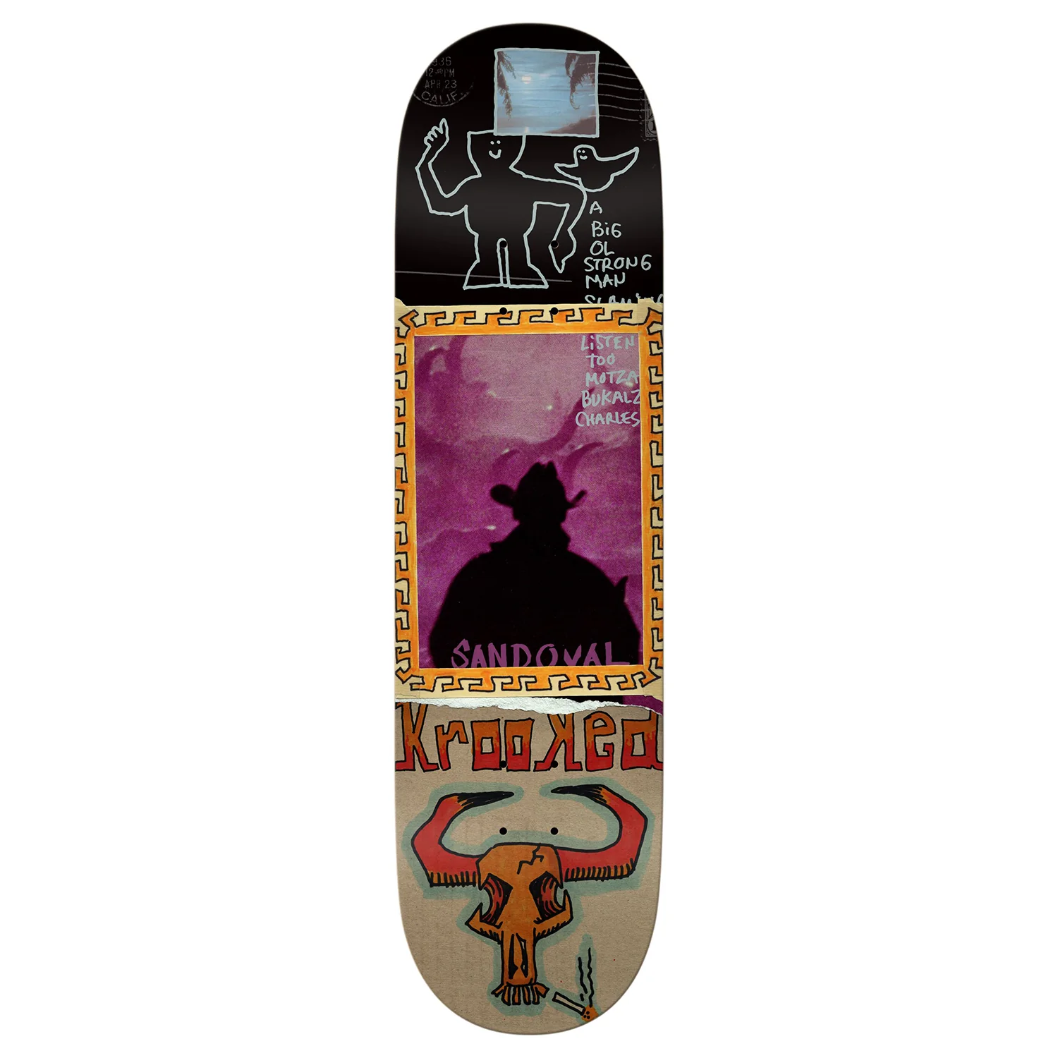 Krooked Skateboard Complete Sandoval Gun Slinger 9.0" x 32.2" - Image 2