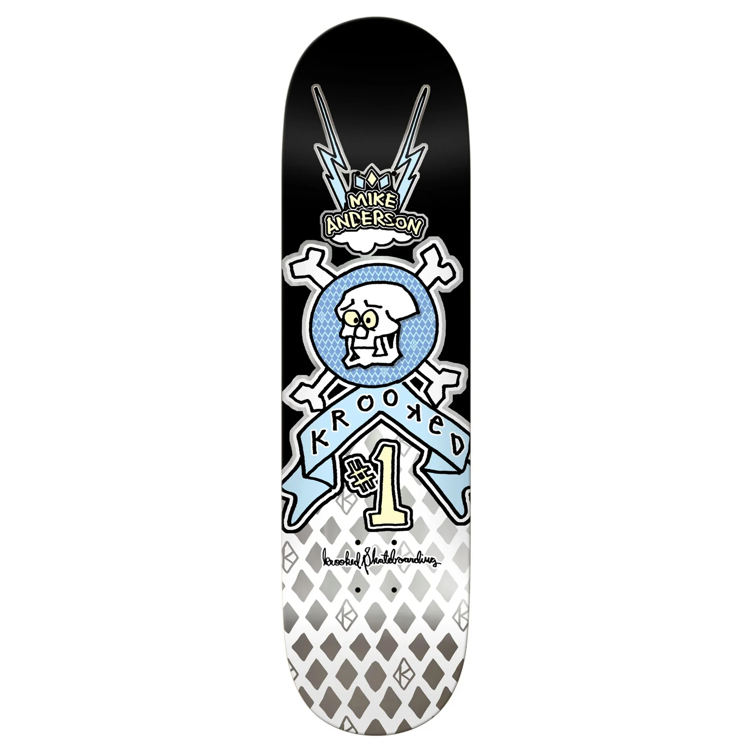 Krooked Skateboard Deck Manderson Redux 8.38" x 32"