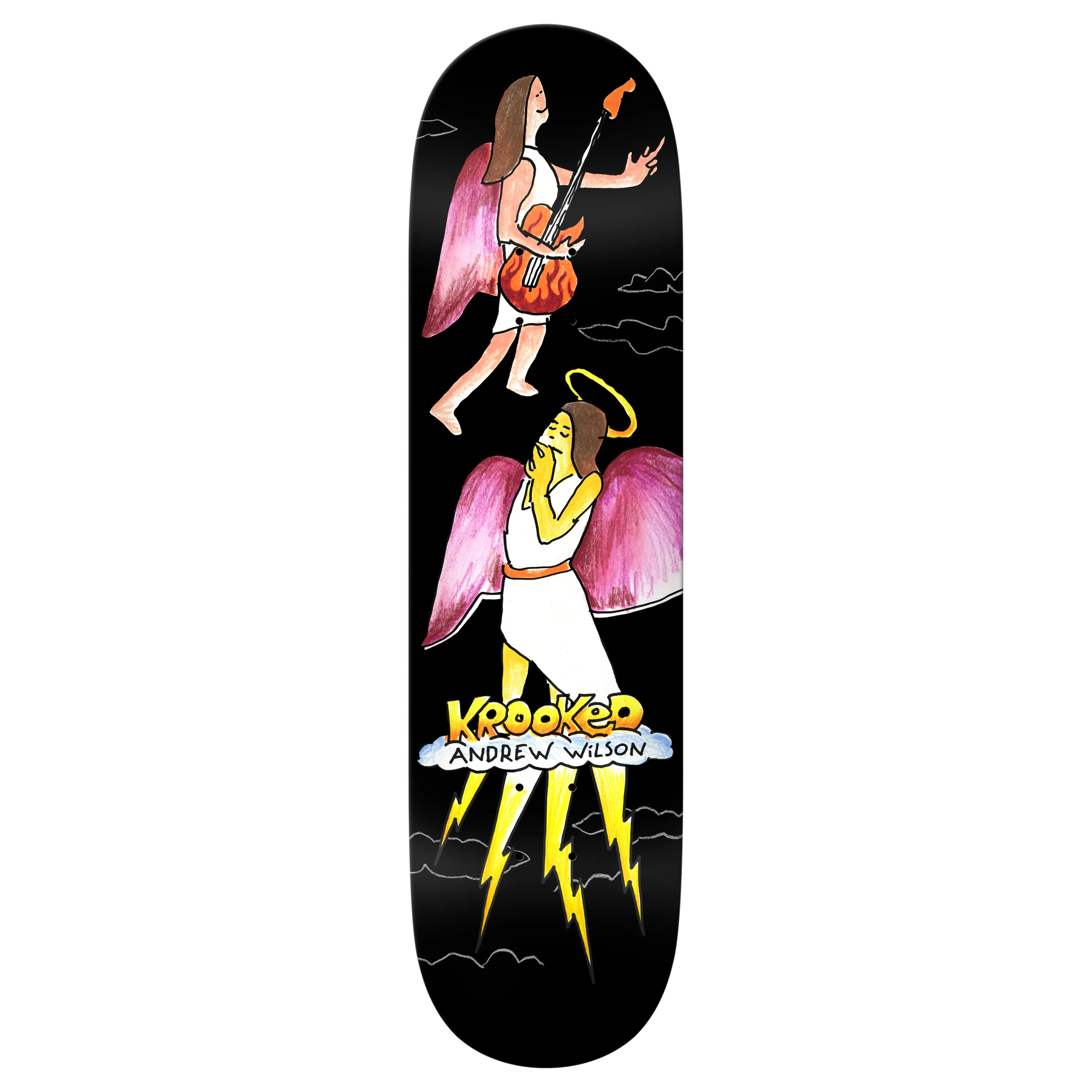 Krooked Skateboard Deck Wilson Angel True Fit 8.25" x 31.5"