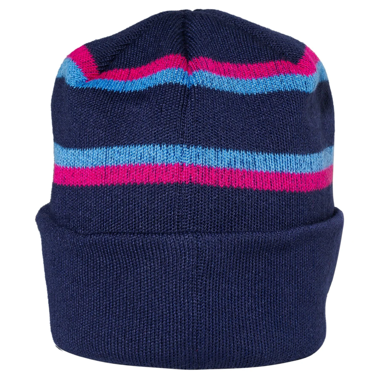 Krooked Skateboards Beanie Bored Cuff Navy/Blue/Magenta - Image 2