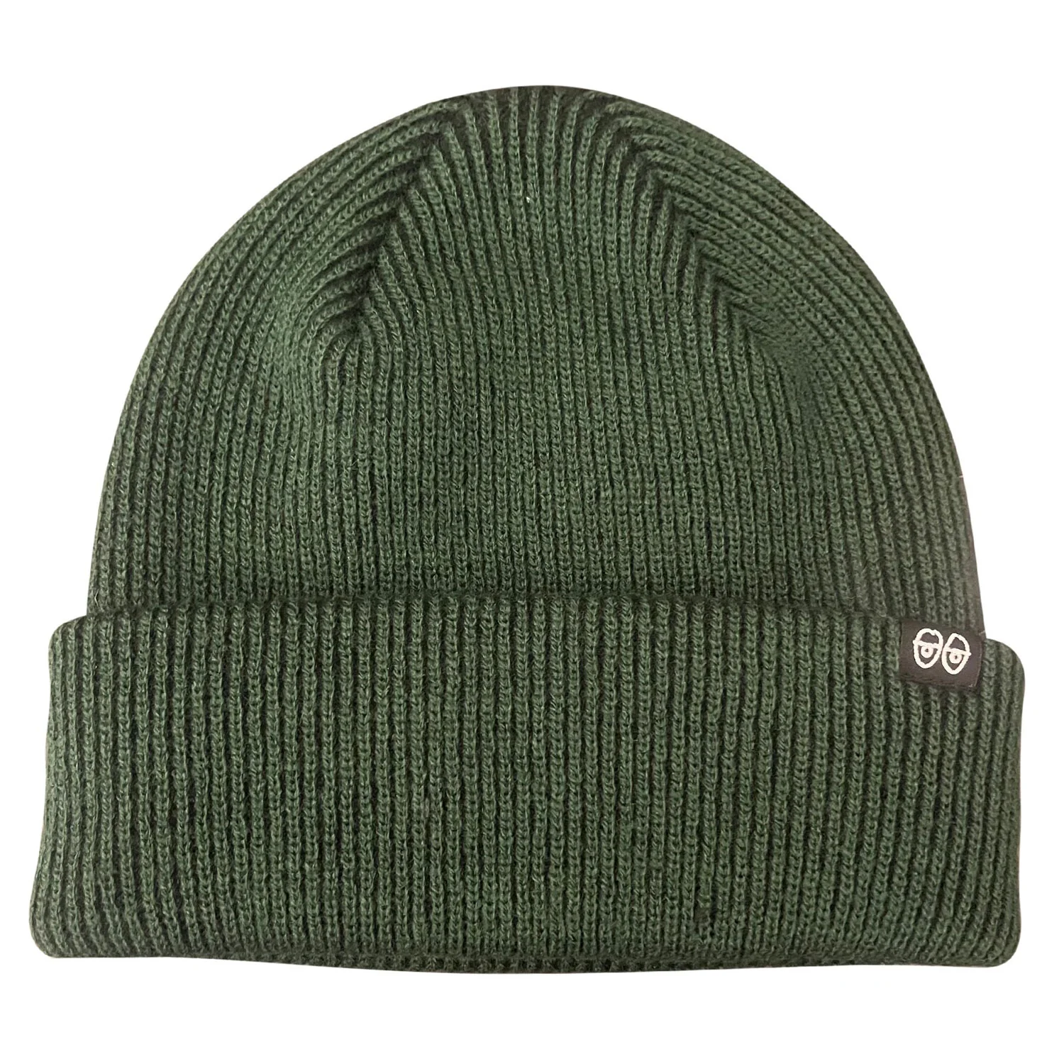 Krooked Skateboards Beanie Eyes Clip Cuff Dark Green/Black/White