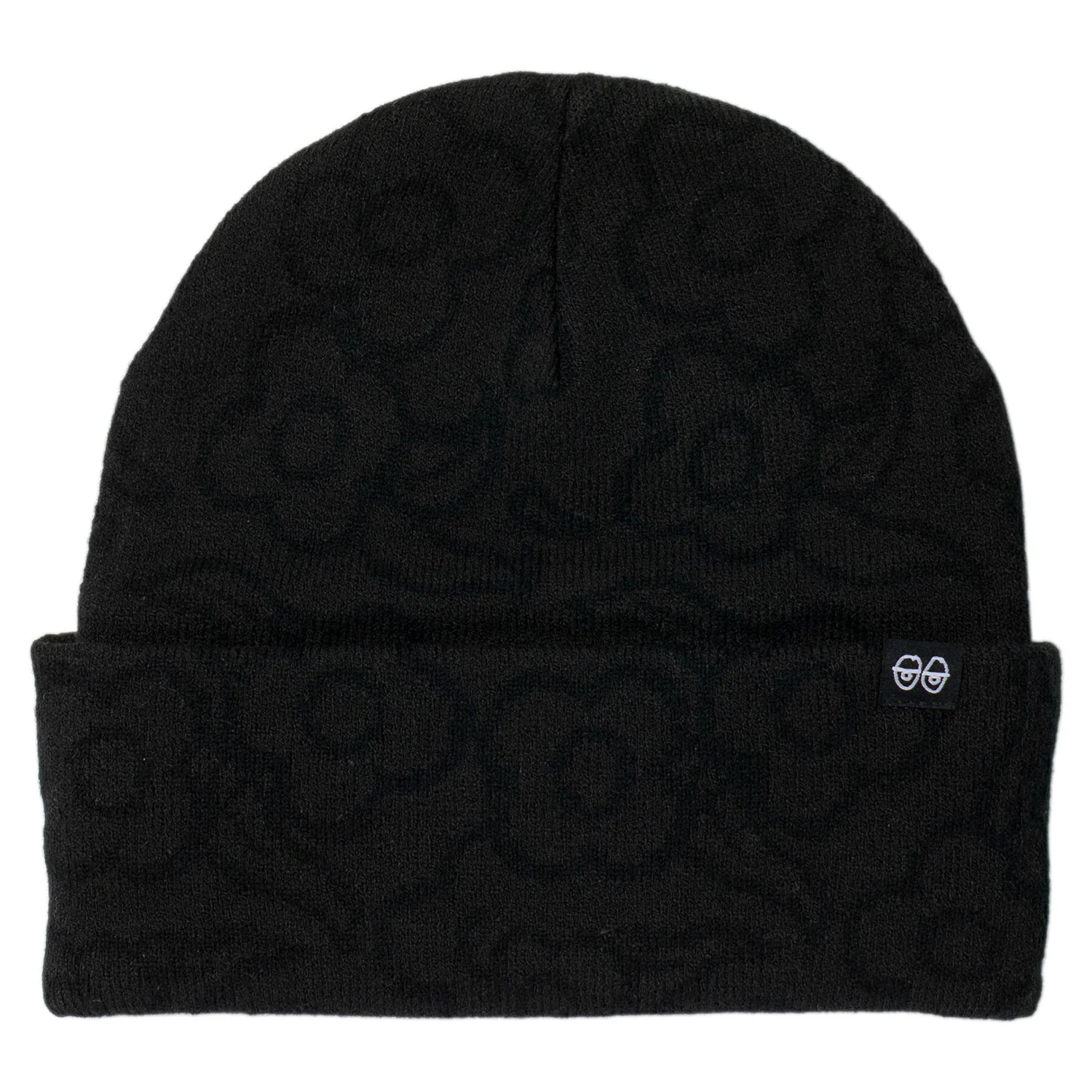 Krooked Skateboards Beanie Flowers Eyes Clip Cuff Black