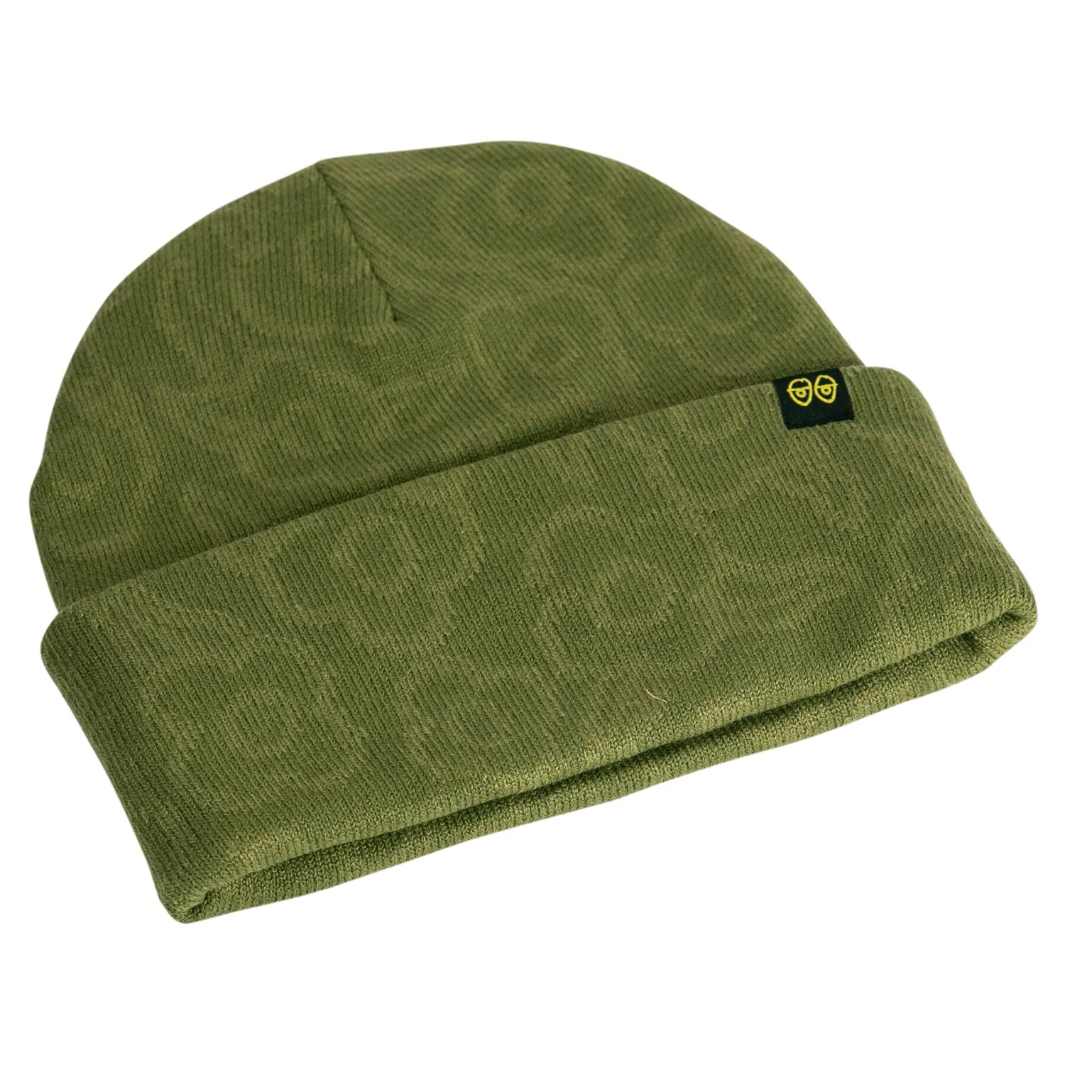 Krooked Skateboards Beanie Flowers Eyes Olive