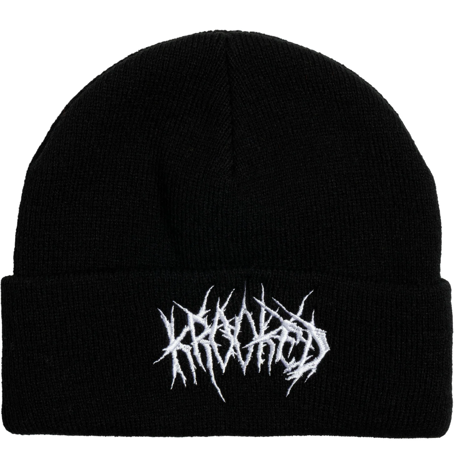 Krooked Skateboards Beanie Necro Skript Cuff Black/White