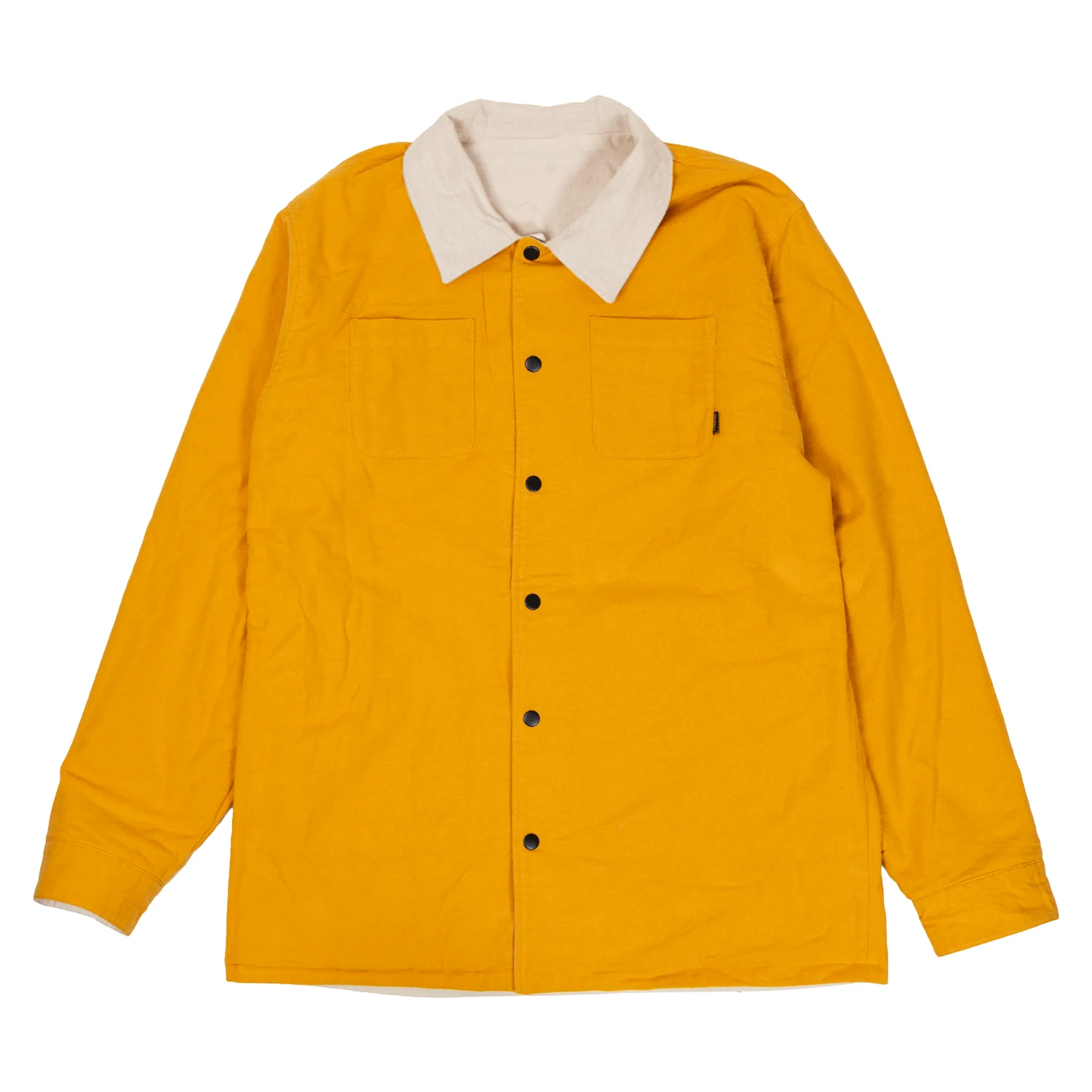 Krooked Skateboards Coat Moonsmile Raw Reversible Jacket Natural/Gold - Image 4