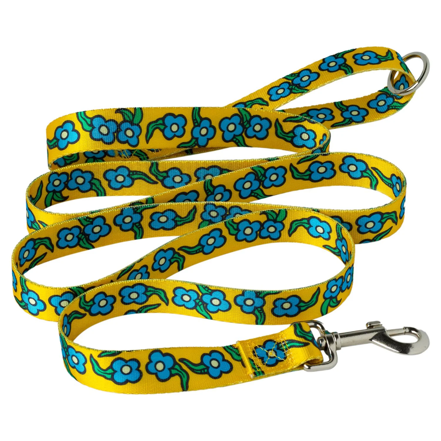 Krooked Skateboards Dog Lead Flowers Yellow - Image 2