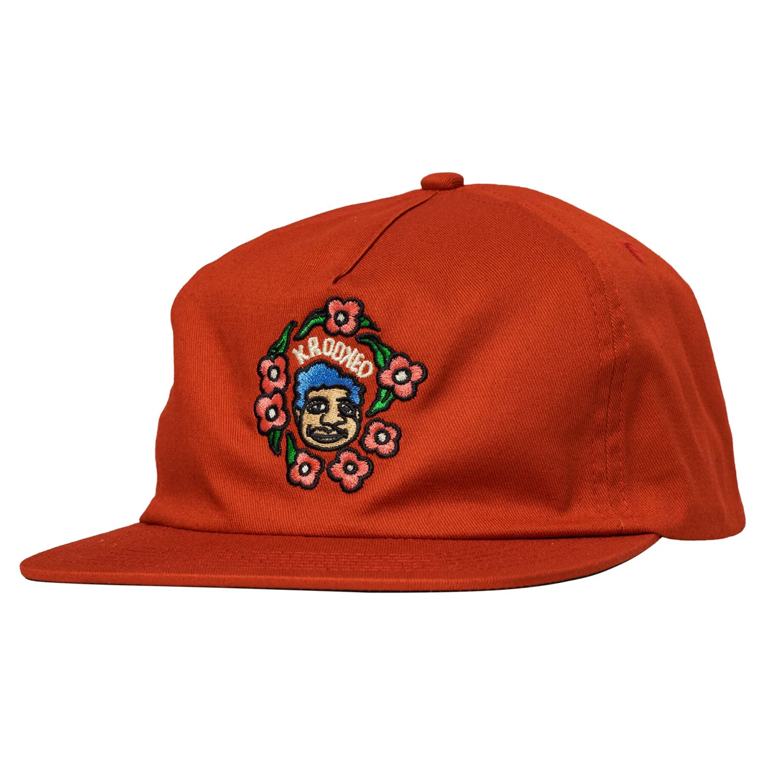 Krooked Skateboards Hat Sweatpants Redux Snapback Dark Red