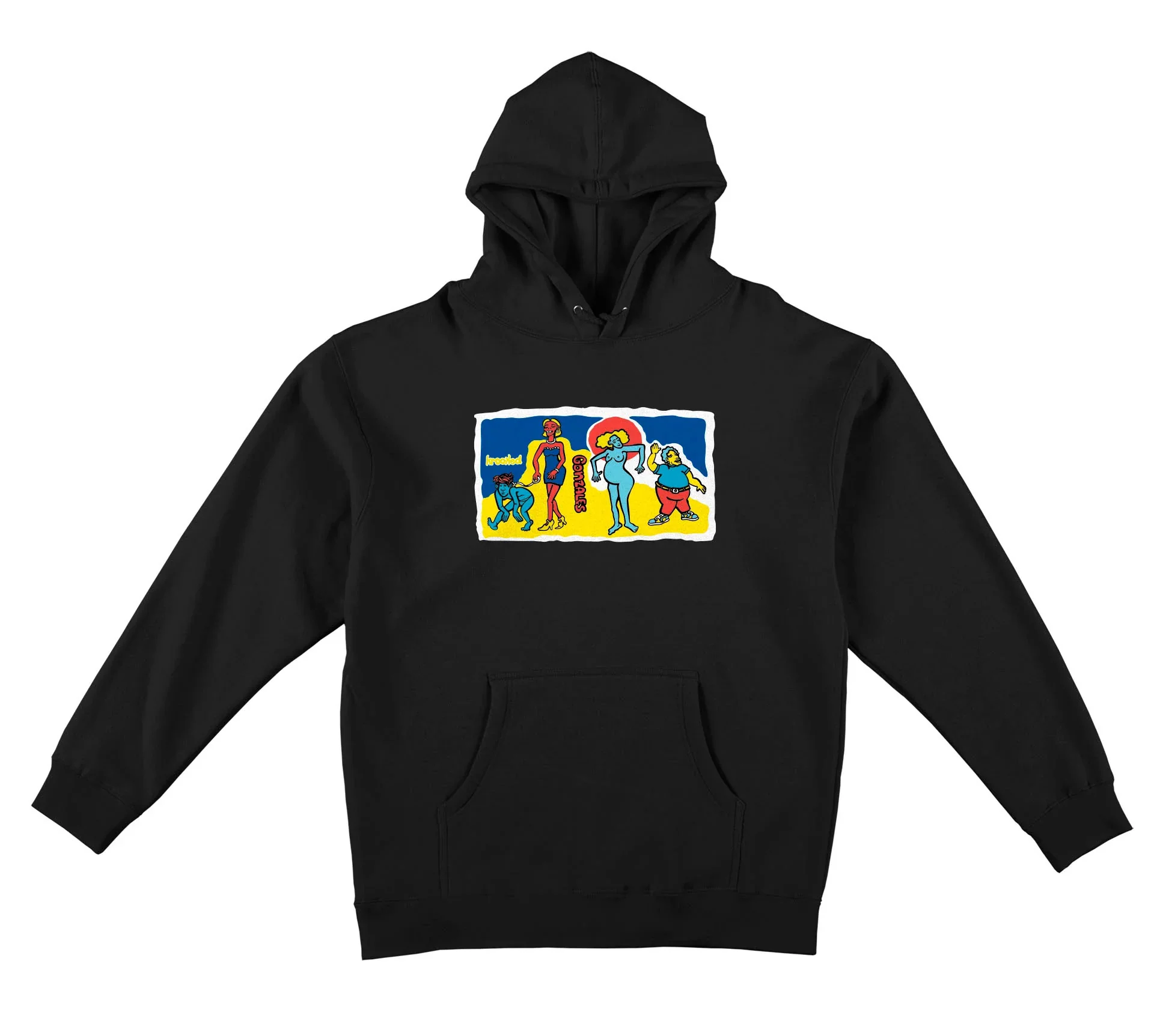 Krooked Skateboards Hoody Family Affair Black