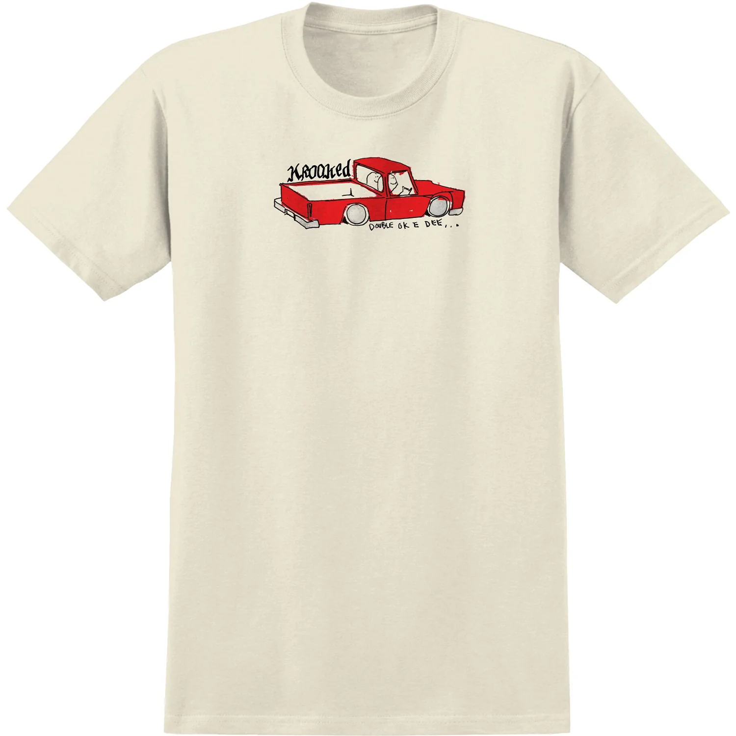 Krooked Skateboards Shirt Double OK Cream