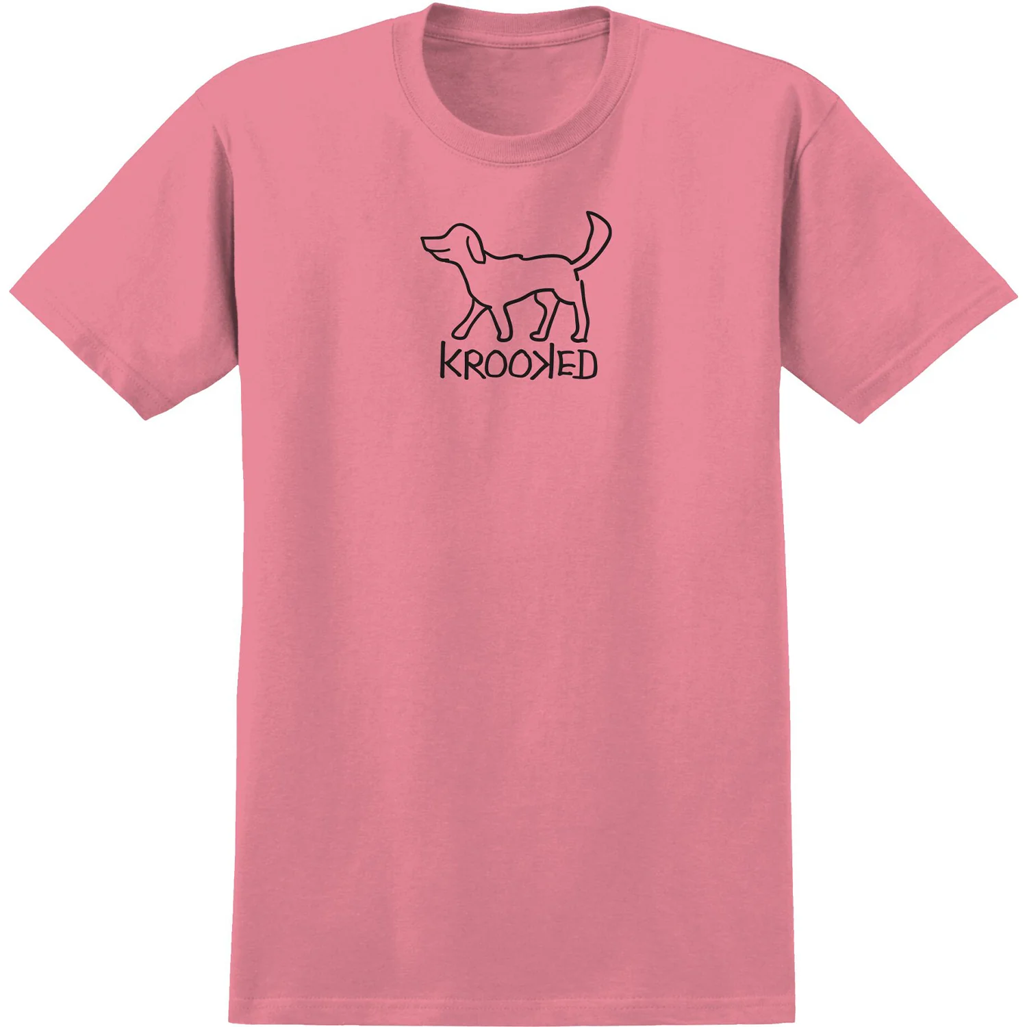 Krooked Skateboards Shirt El Perro Pink/Black