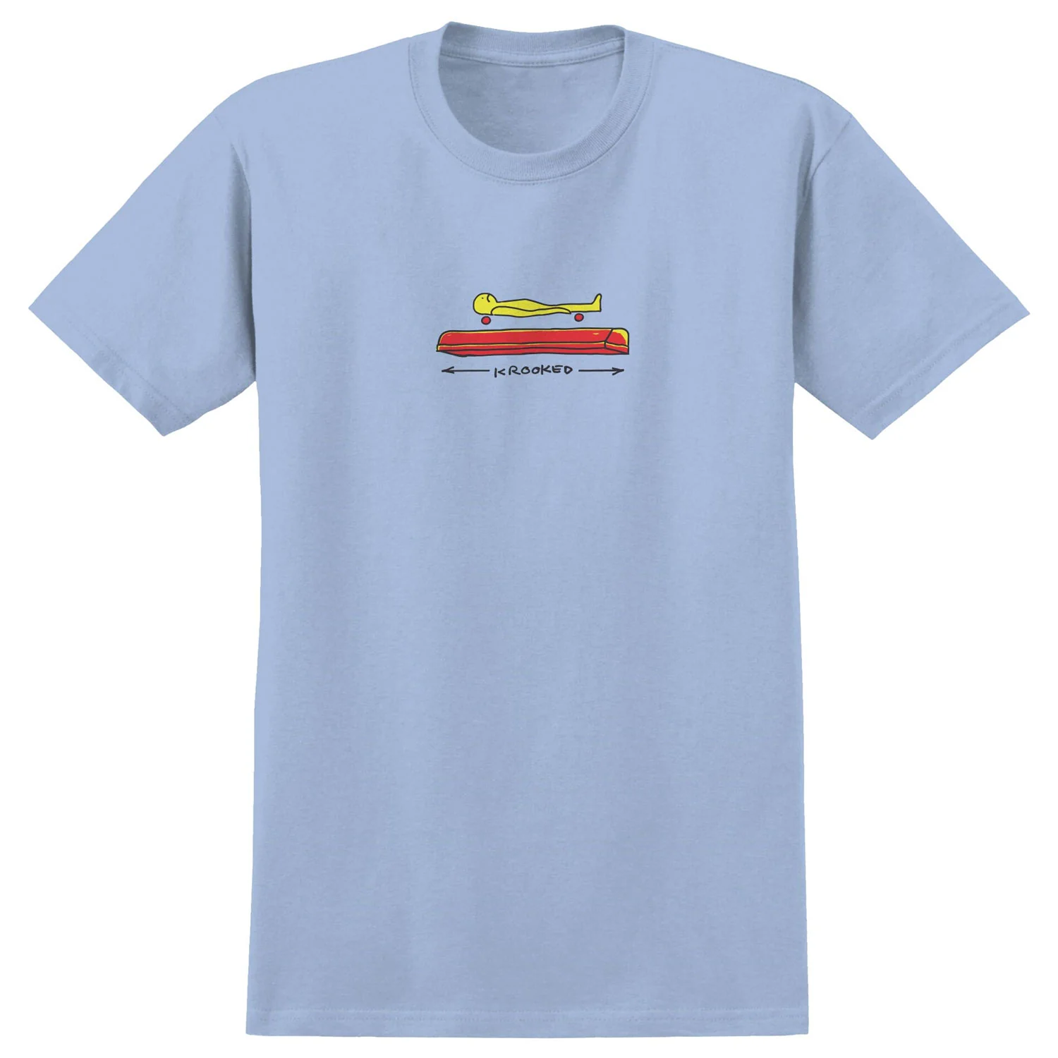 Krooked Skateboards Shirt Koffin Powder Blue Blue