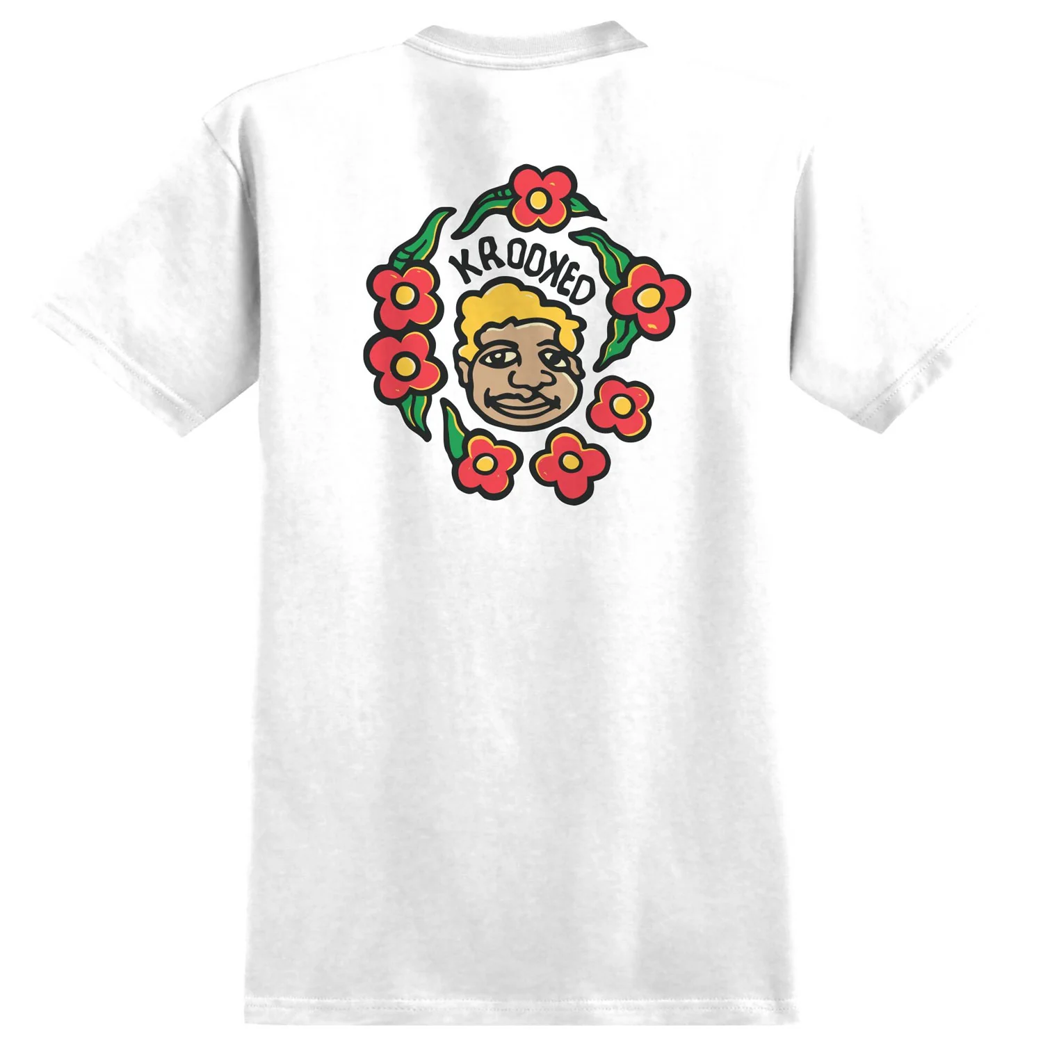 Krooked Skateboards Shirt Krooked MG White White