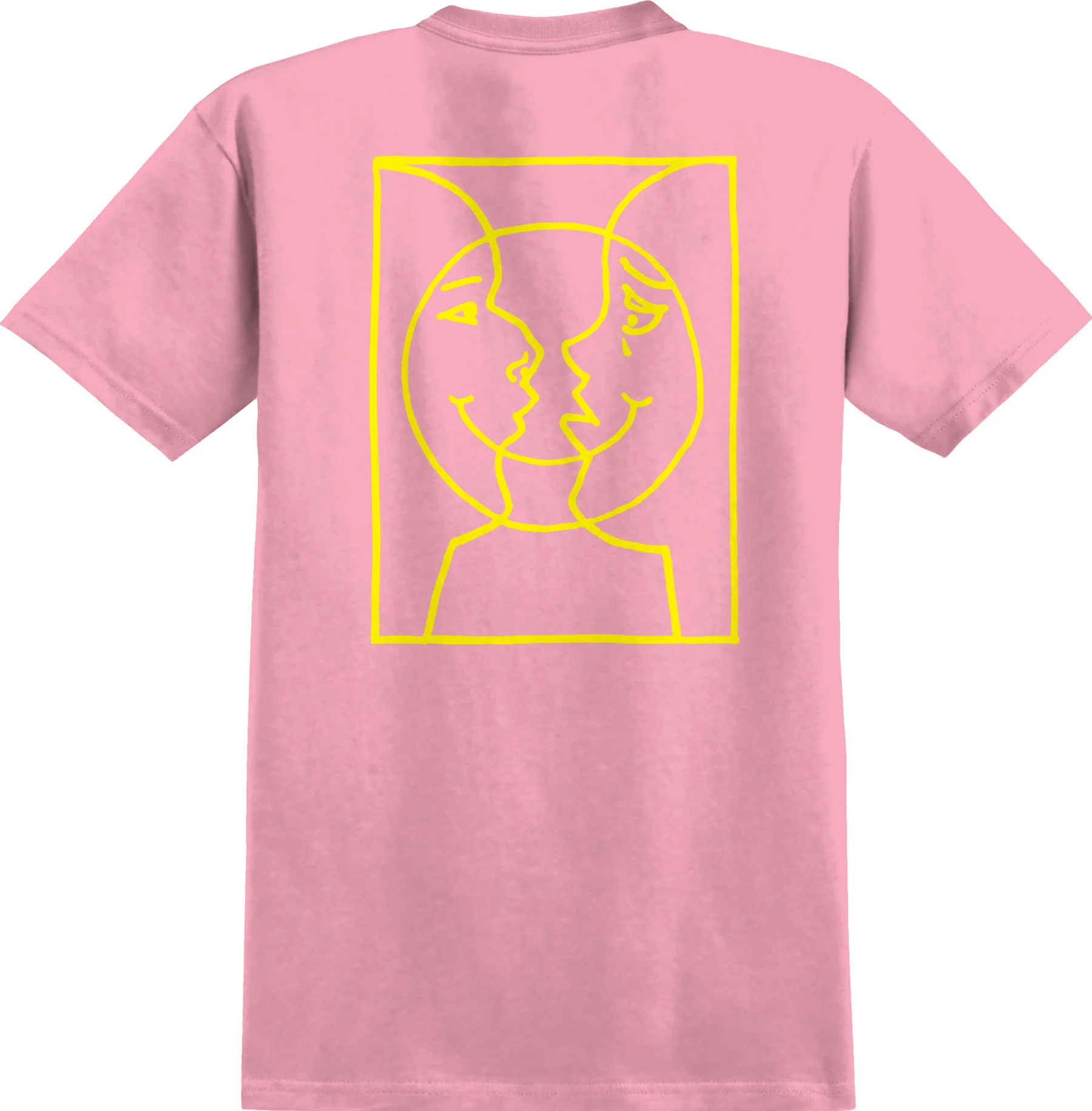 Krooked Skateboards Shirt Moonsmile Raw Light Pink/Yellow - Image 2