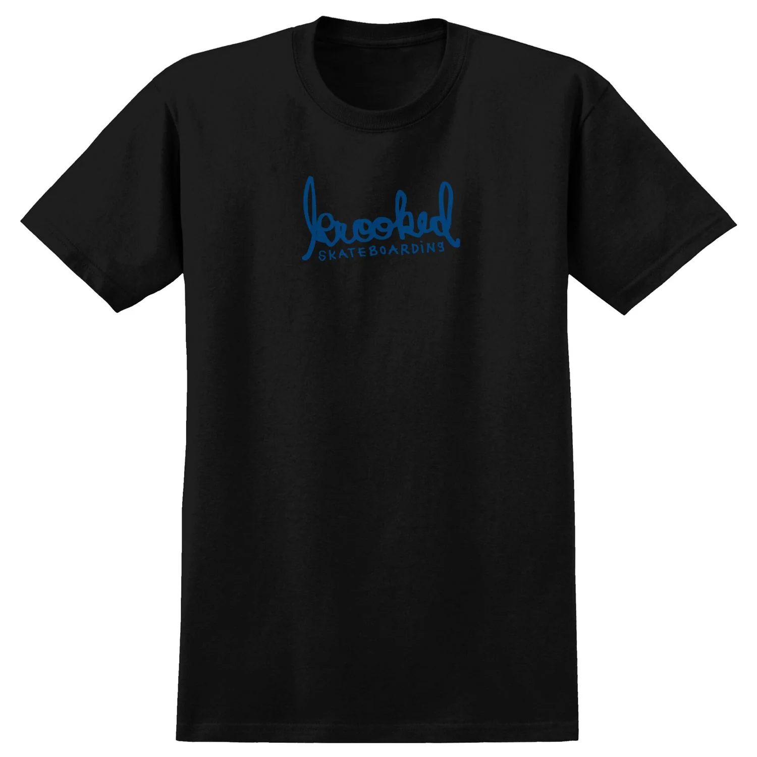 Krooked Skateboards Shirt Skript Black/Blue Black