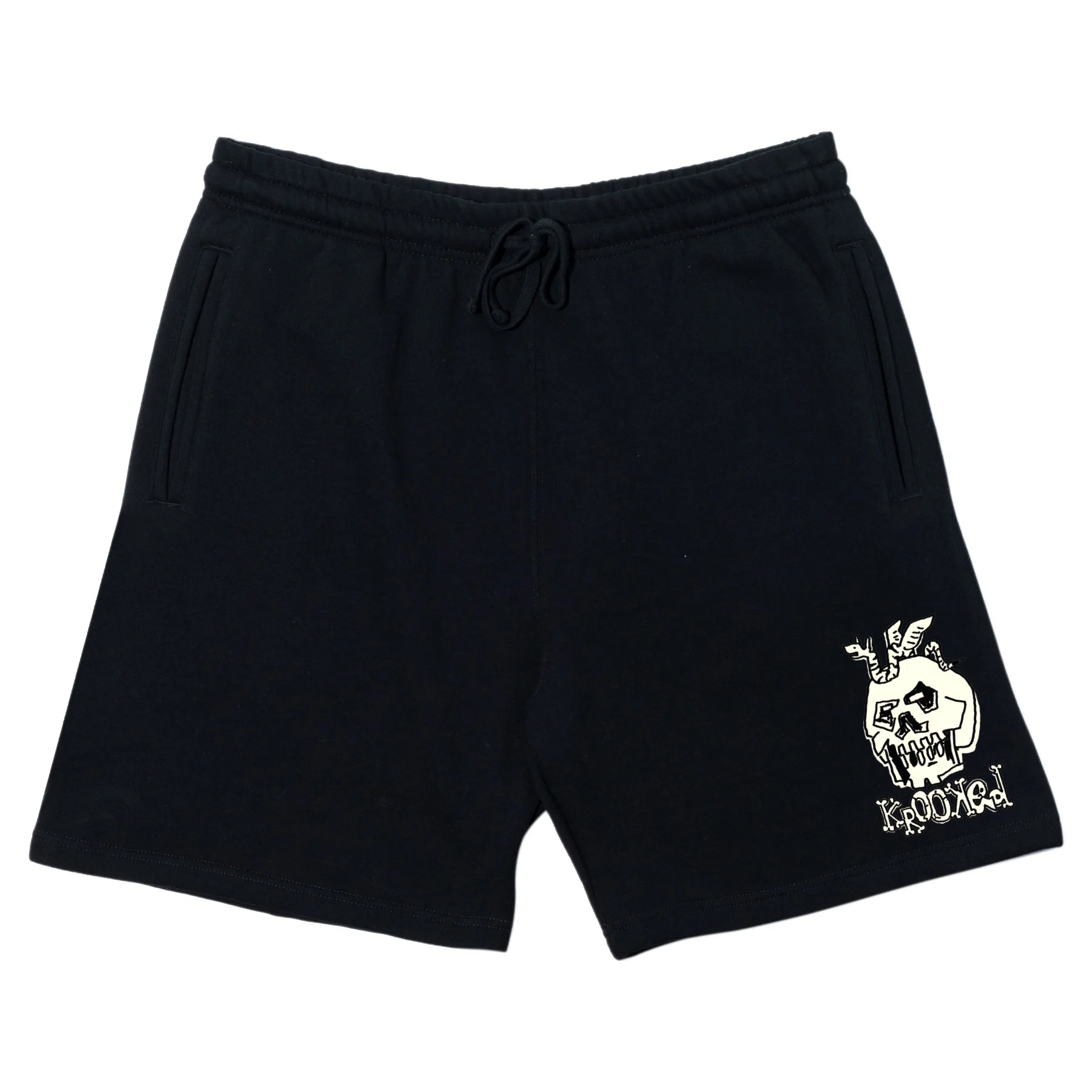 Krooked Skateboards Shorts No Monster Black