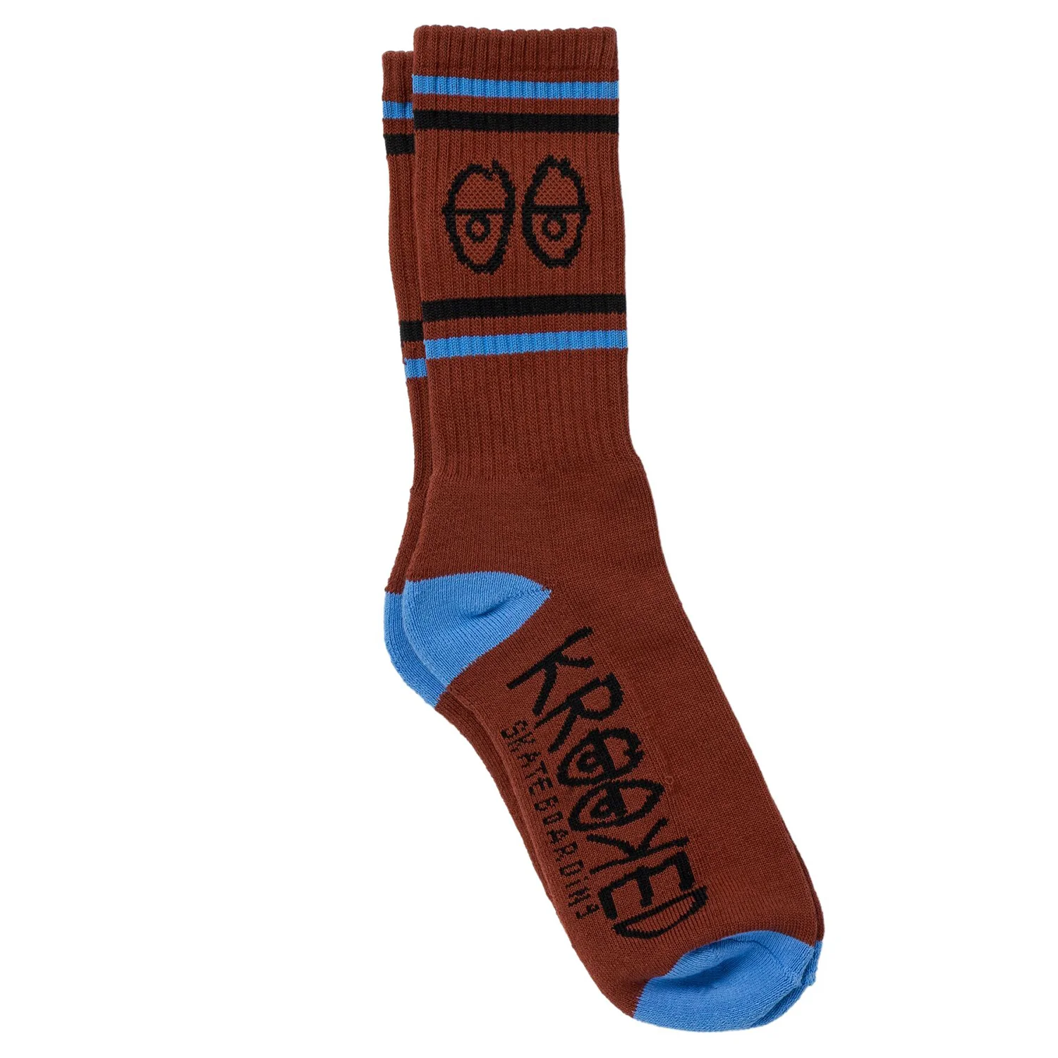Krooked Skateboards Socks Eyes Dark Red/Blue/Black