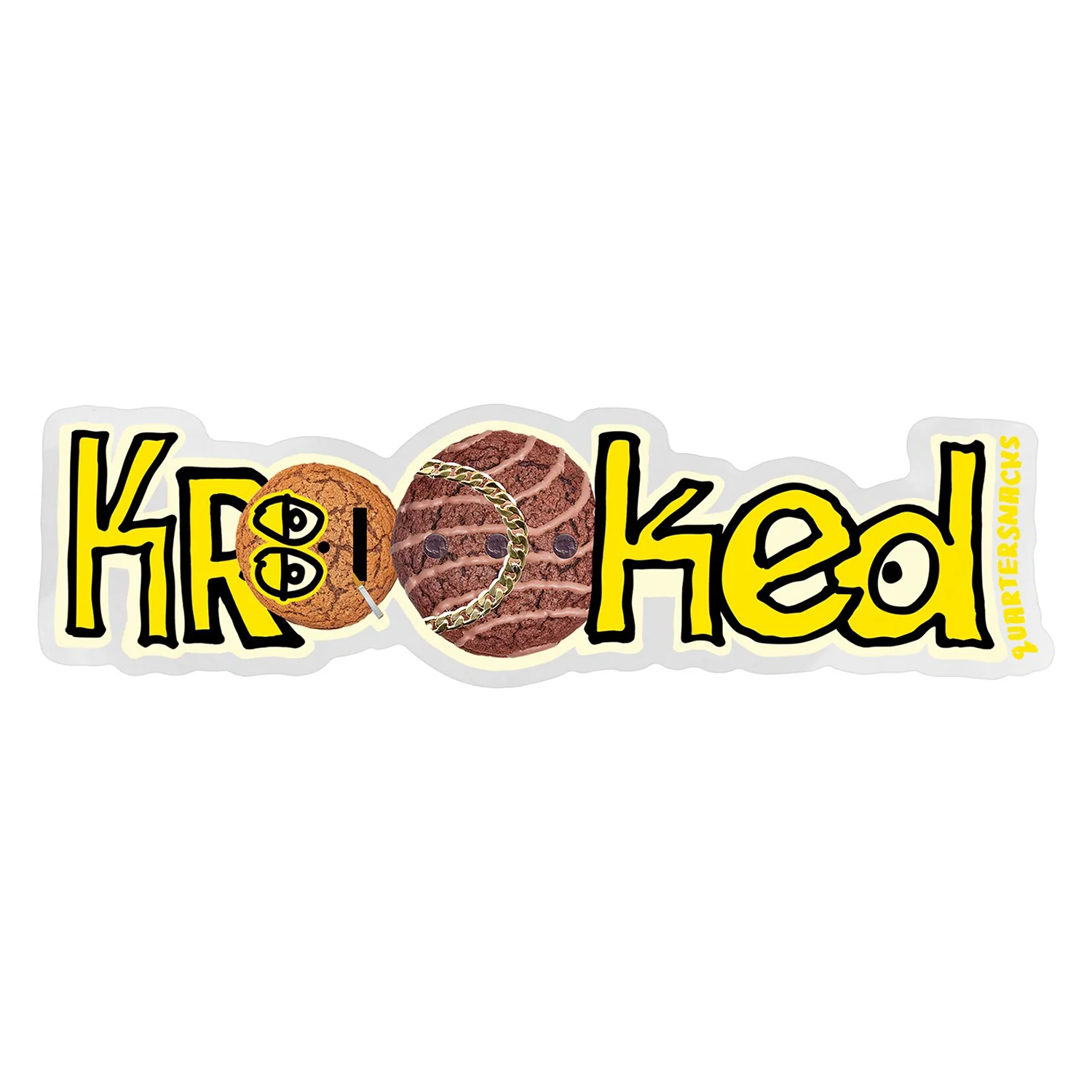 Krooked Skateboards Sticker Quarter Snacks 6"