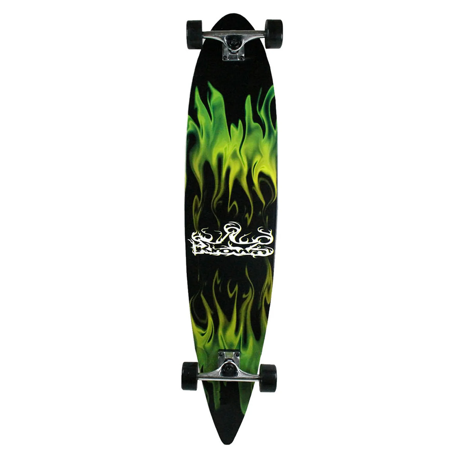 Krown Longboard Complete Pintail Green Flame - Image 2