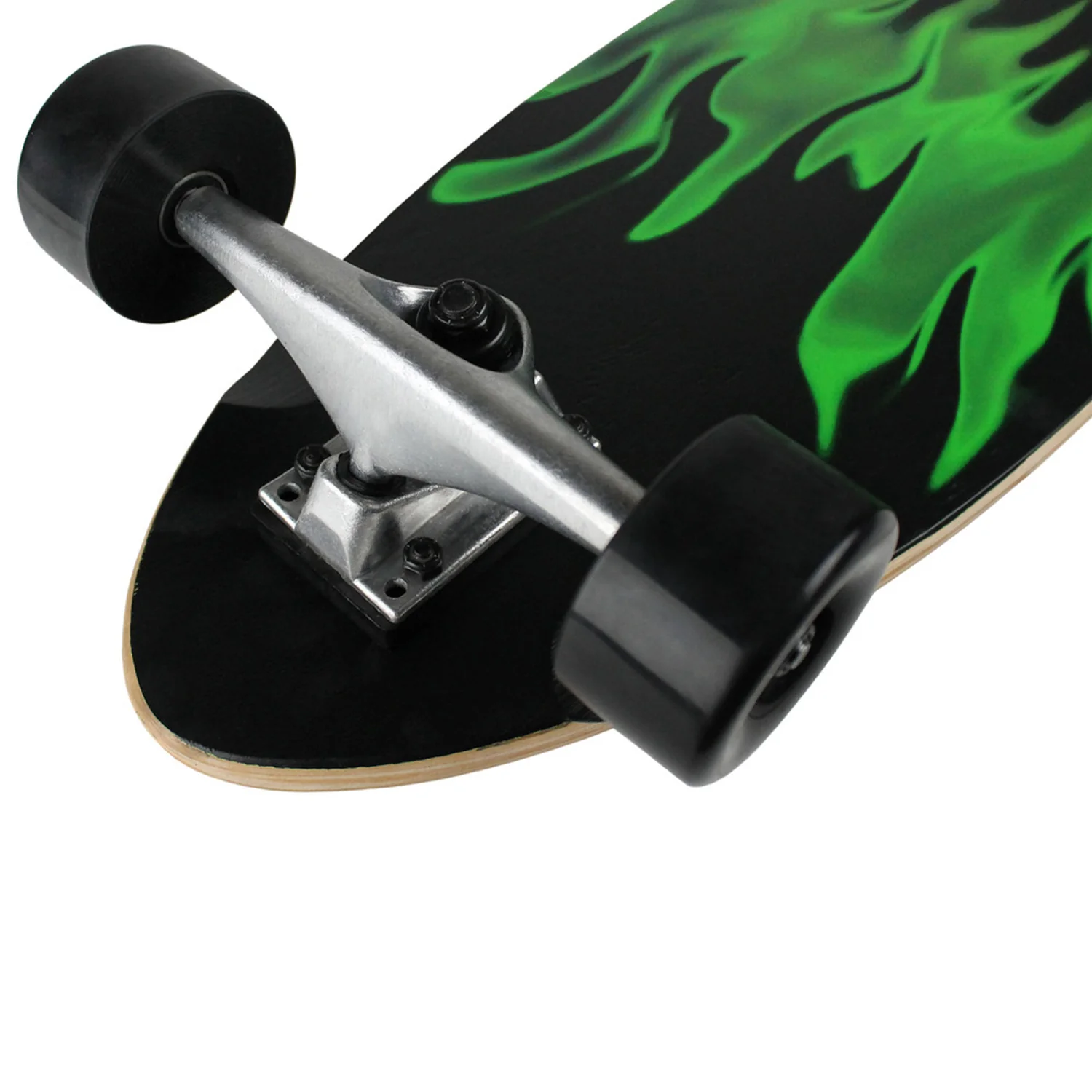 Krown Longboard Complete Pintail Green Flame - Image 3