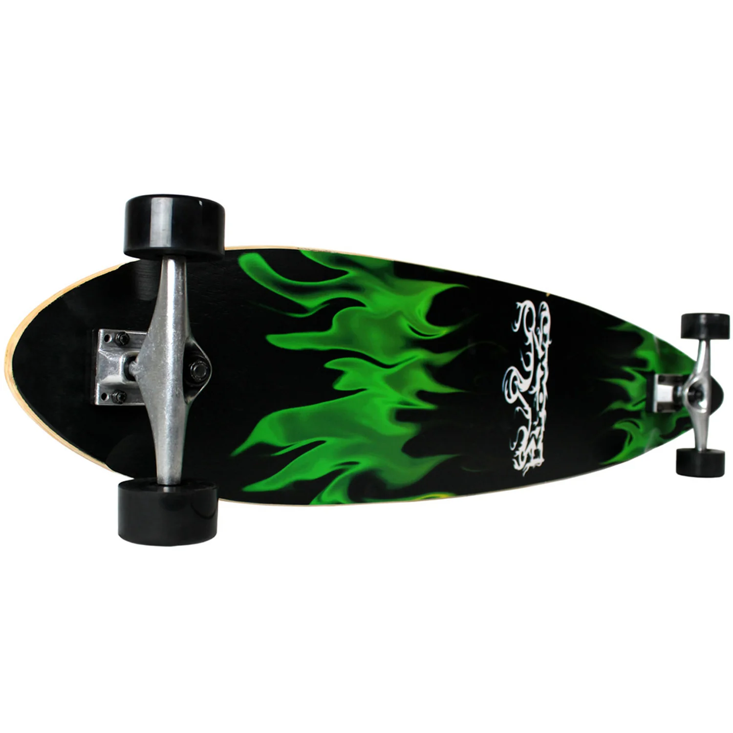 Krown Longboard Complete Pintail Green Flame - Image 4