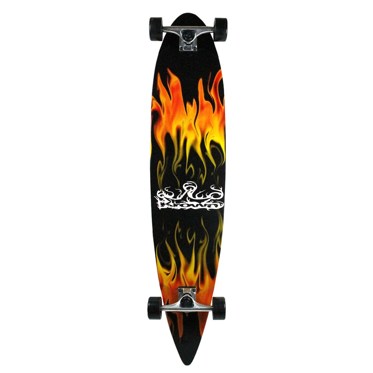 Krown Longboard Complete Pintail Red Flame - Image 2