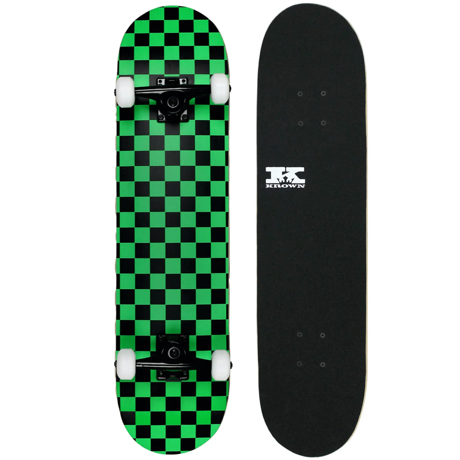 Krown Rookie Complete Black/Green Checker 7.5"