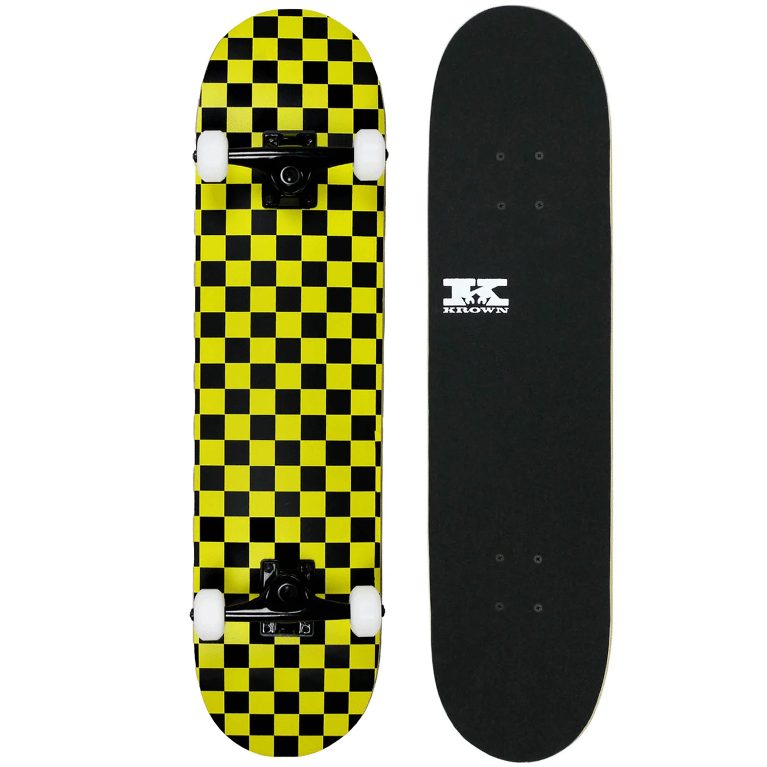 Krown Rookie Complete Black/Yellow Checker 7.5"