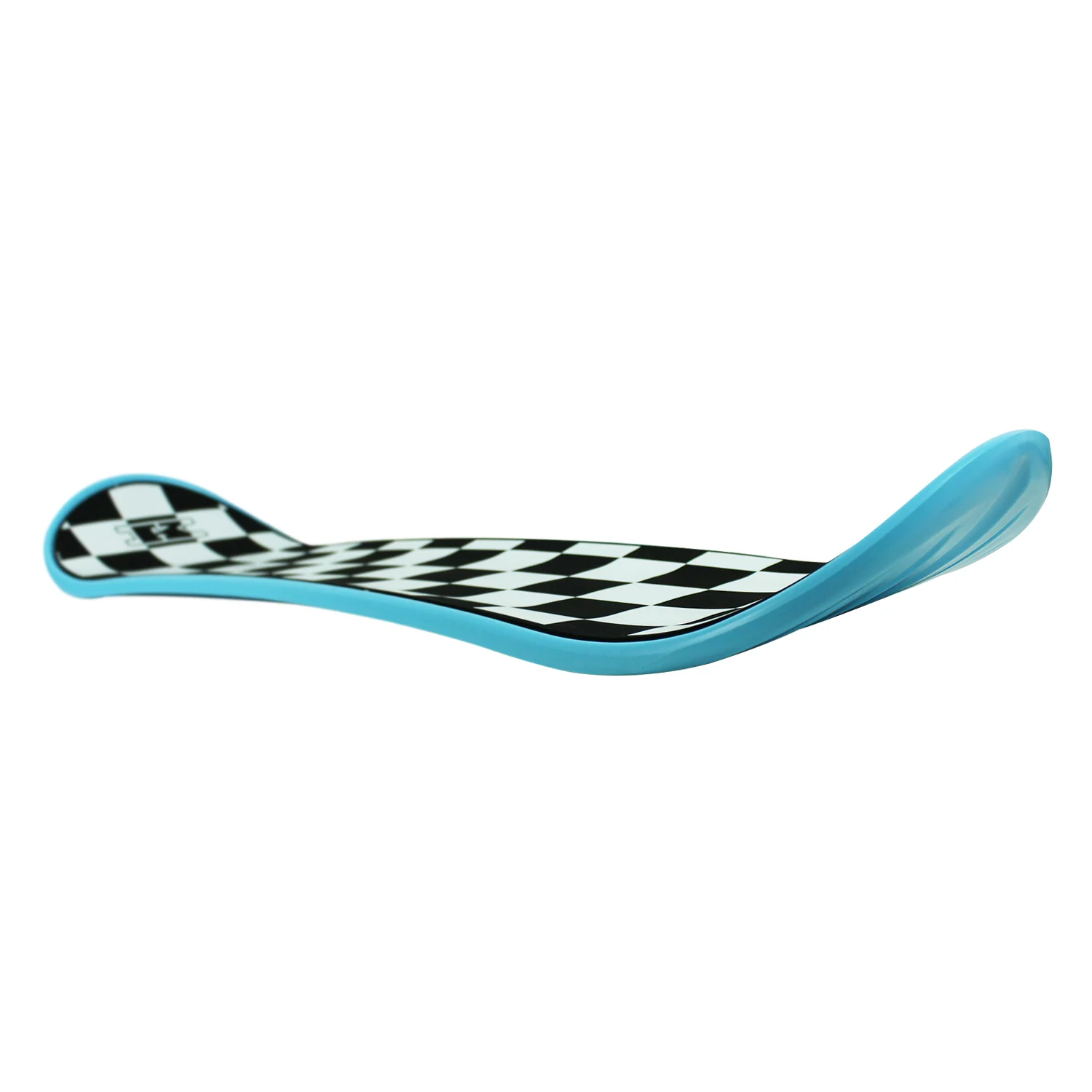 Krown Snowskate 9" x 32" Checker Cyan Blue - Image 4