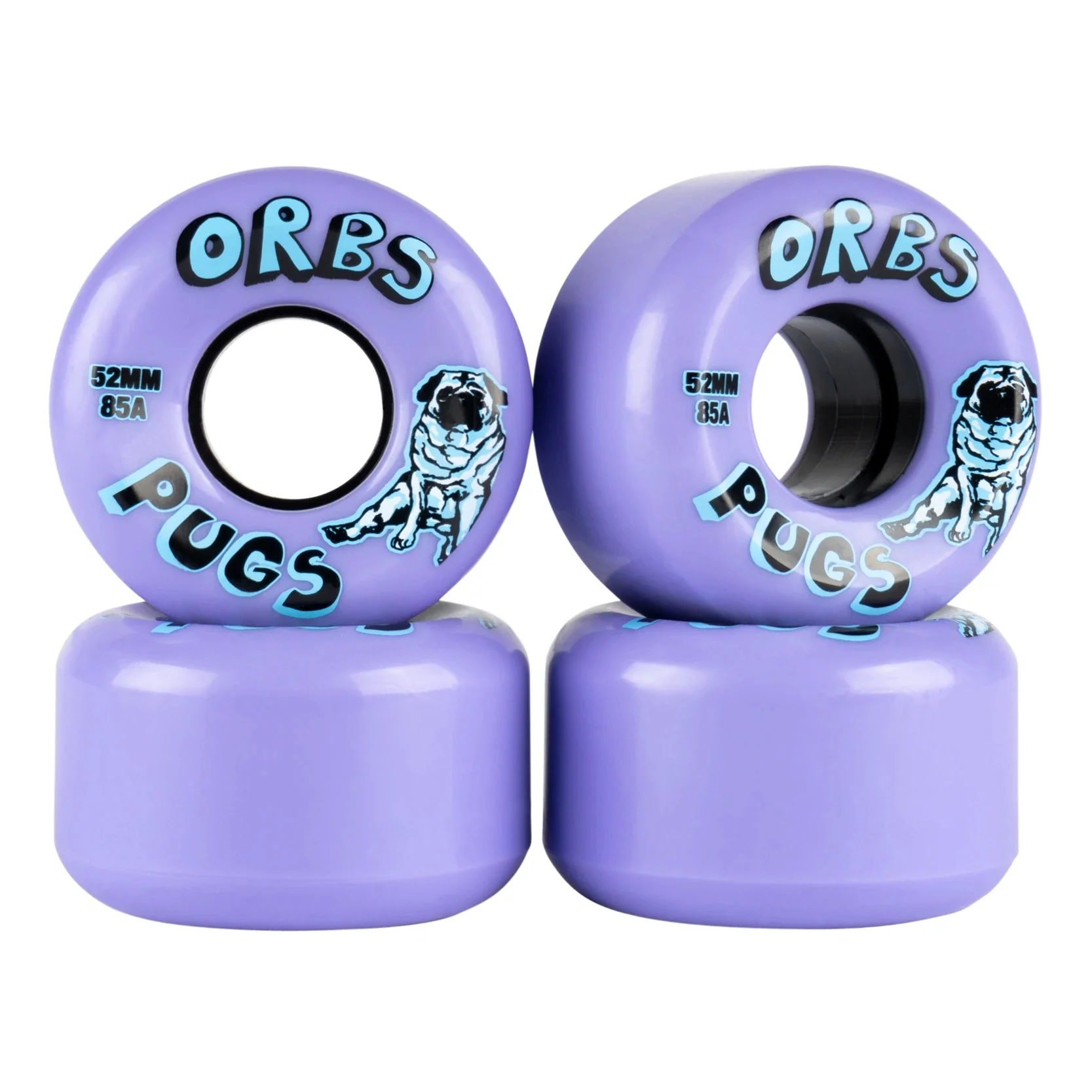 Krux Skateboard Trucks DLK Raw 8.0" Welcome Orb Pug 52mm, Bones Reds Bearings - Image 3