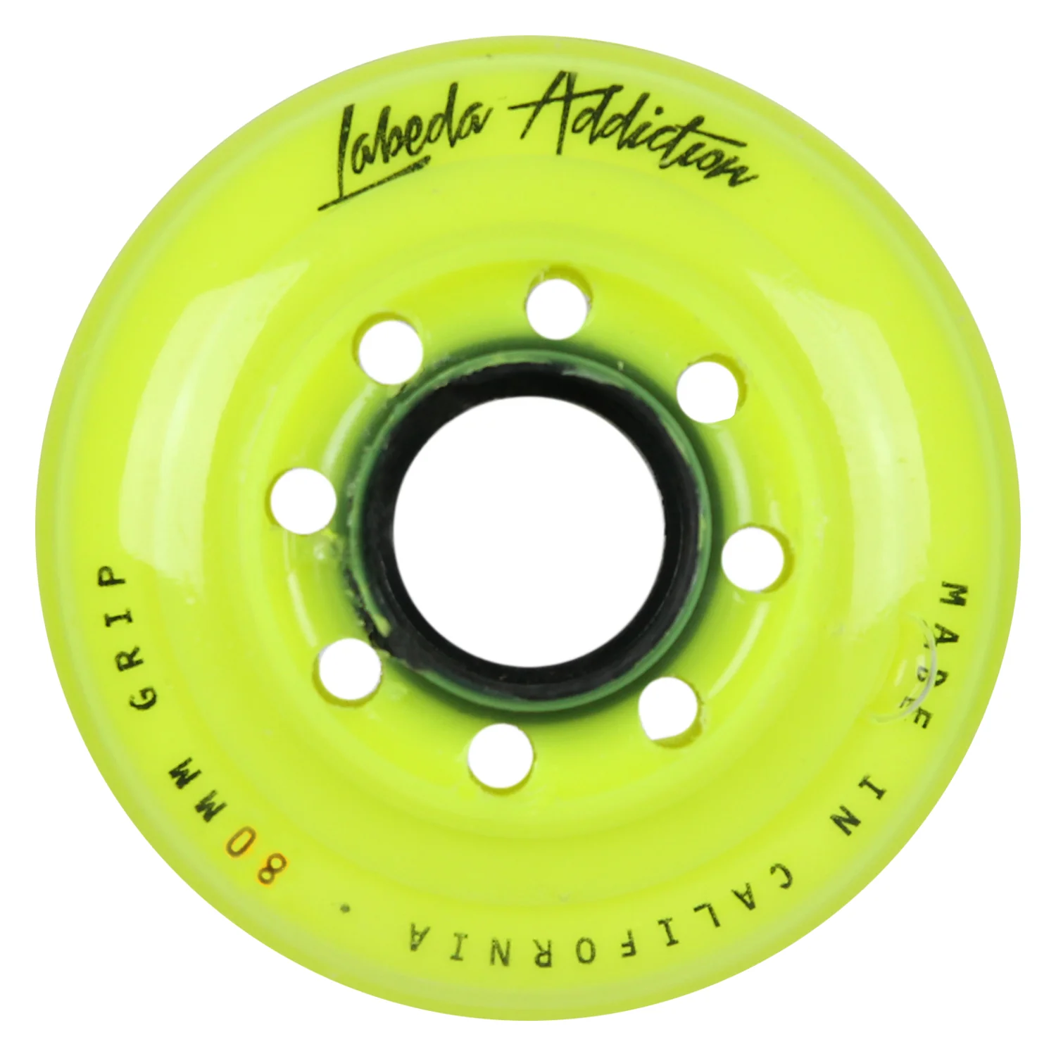 Labeda Roller Hockey Wheels - Addiction 80mm 76A Yellow (Single)