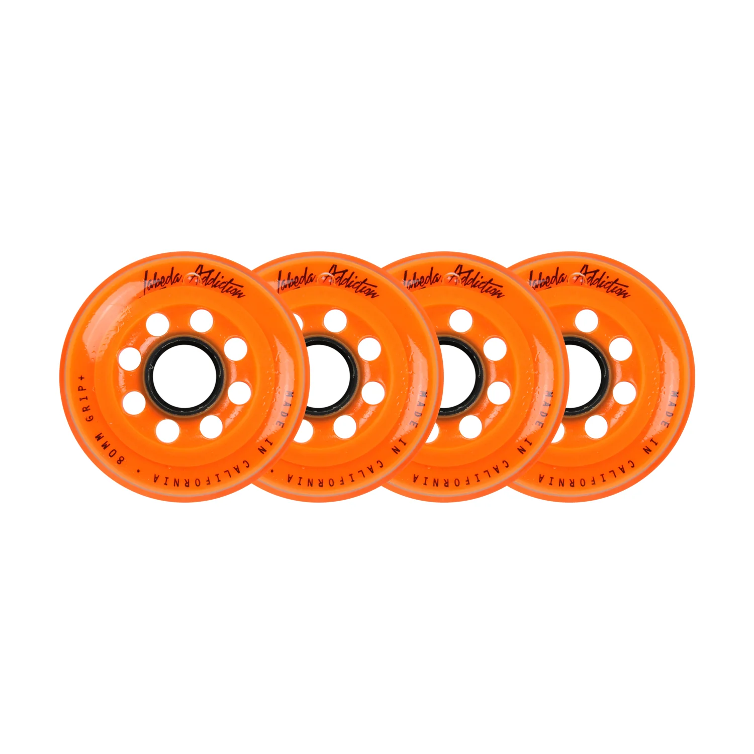 Labeda Roller Hockey Wheels - Addiction 80mm 78A Orange (4-Pack)
