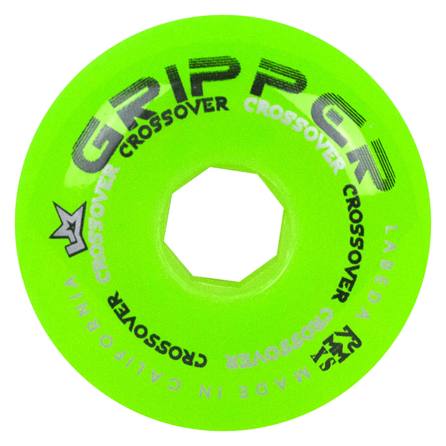 Labeda Roller Hockey Wheels - Gripper Crossover 72mm 74A Green (4-Pack) - Image 2