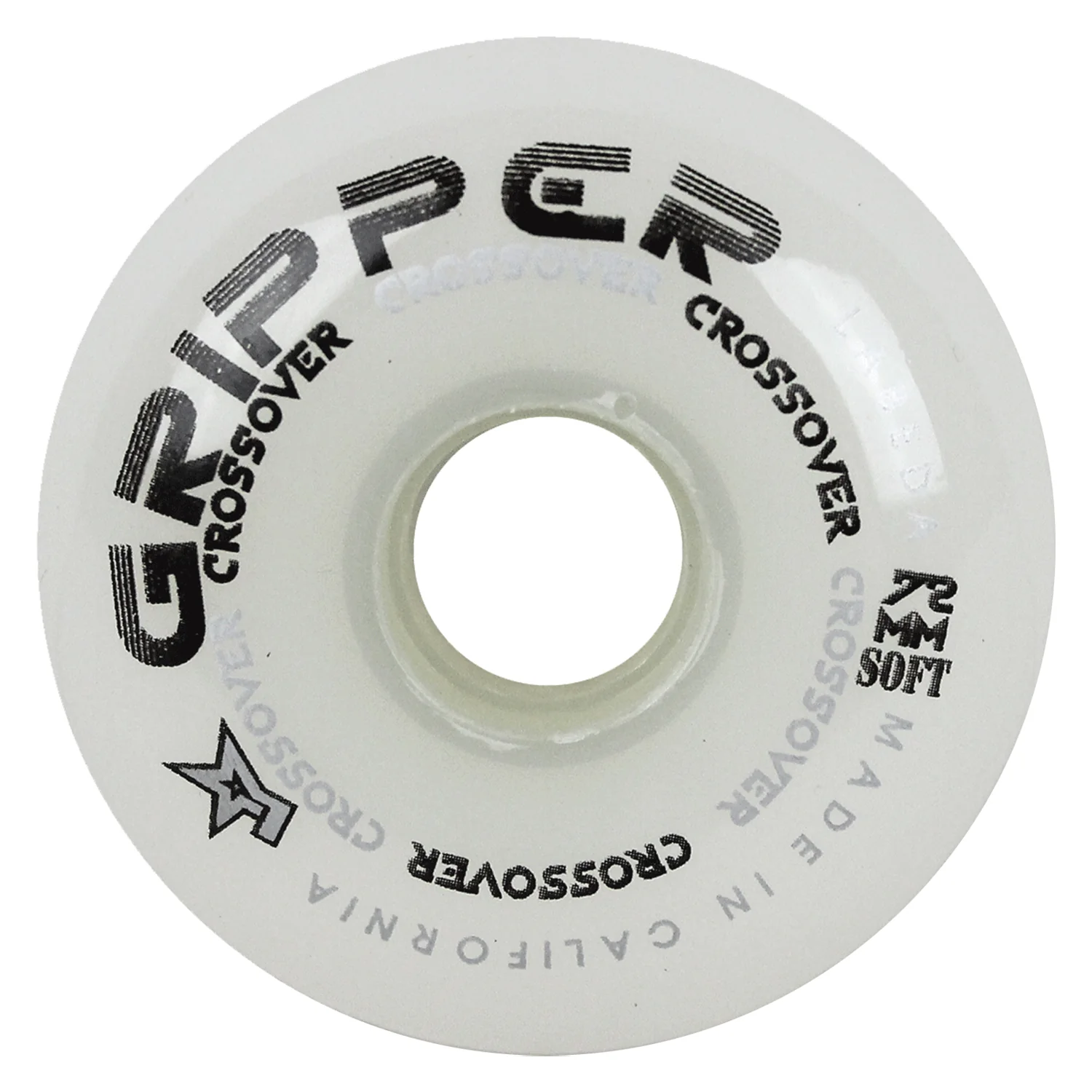 Labeda Roller Hockey Wheels - Gripper Crossover 72mm 76A White (Single)
